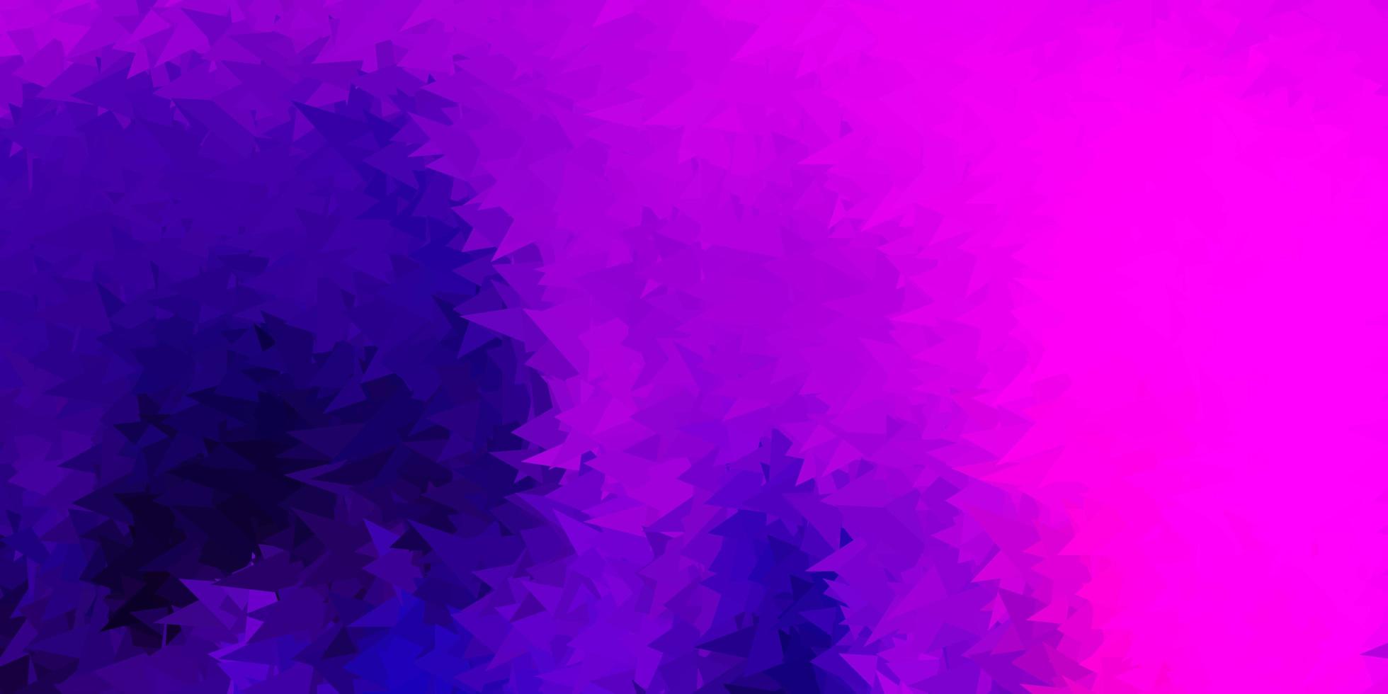 Dark purple vector abstract triangle texture.
