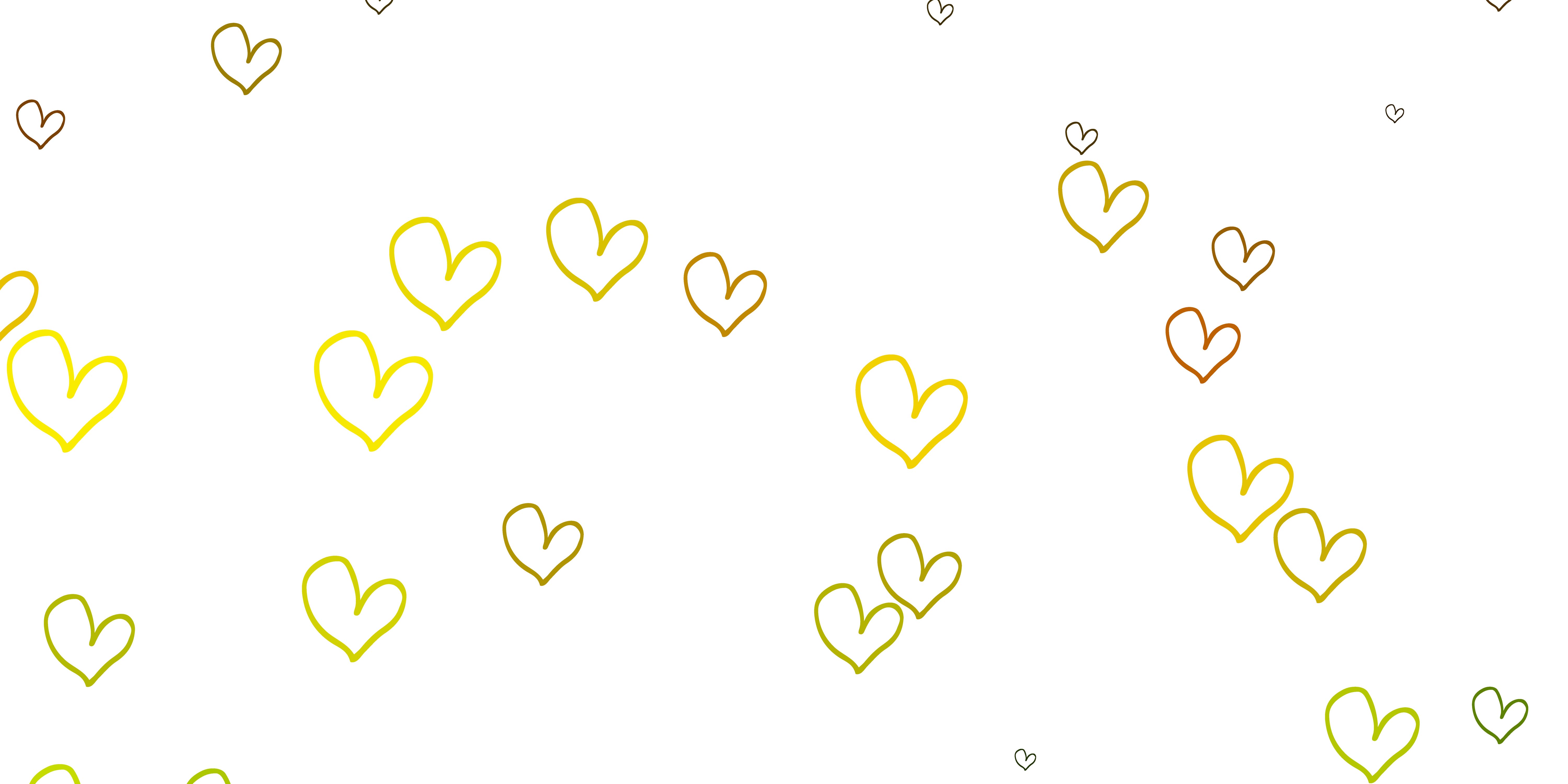 Light Green, Yellow vector backdrop with sweet hearts. 1874924 Vector ...