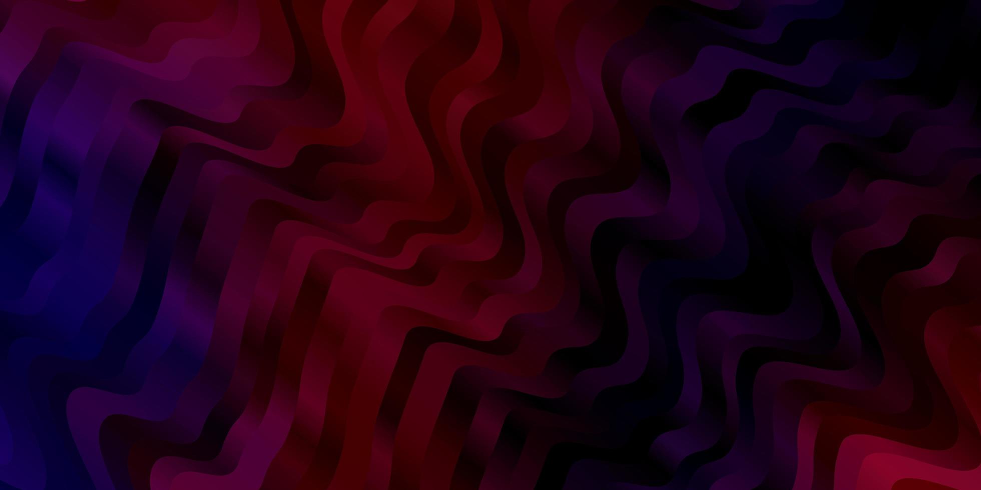 Dark Blue, Red vector background with curves.