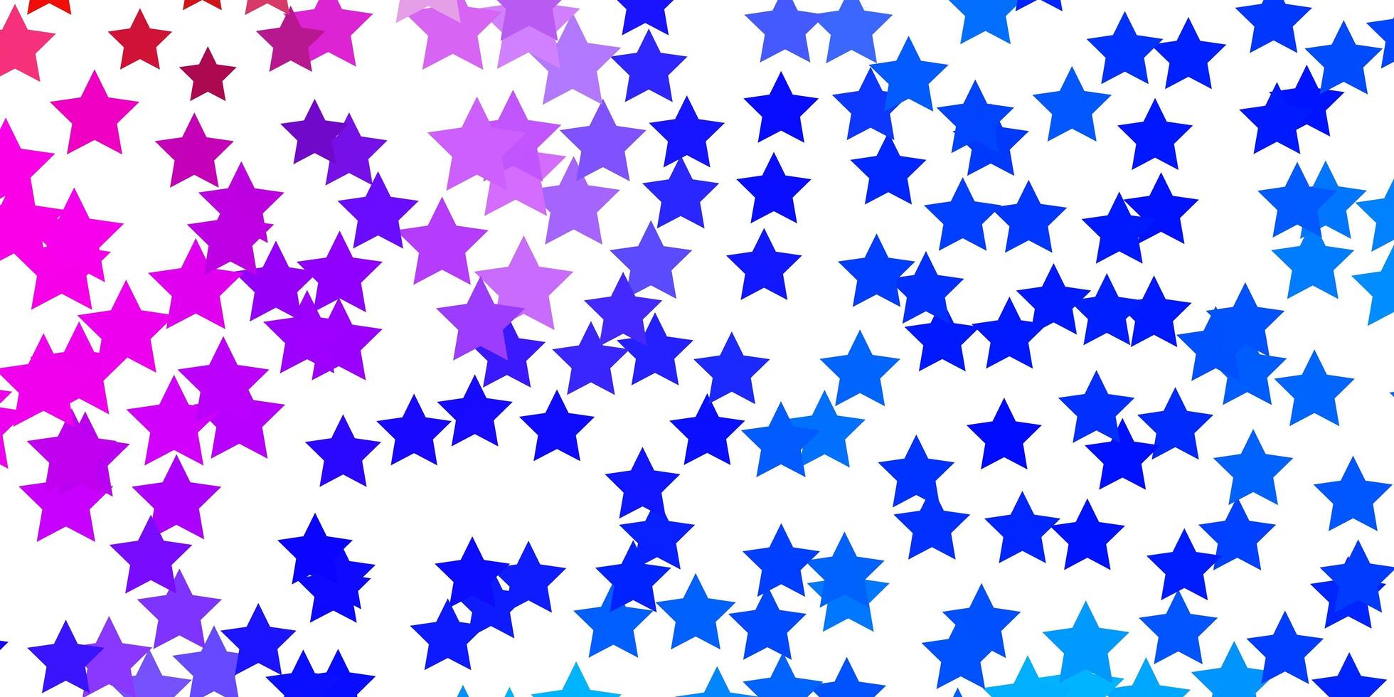 Light Multicolor vector pattern with abstract stars.