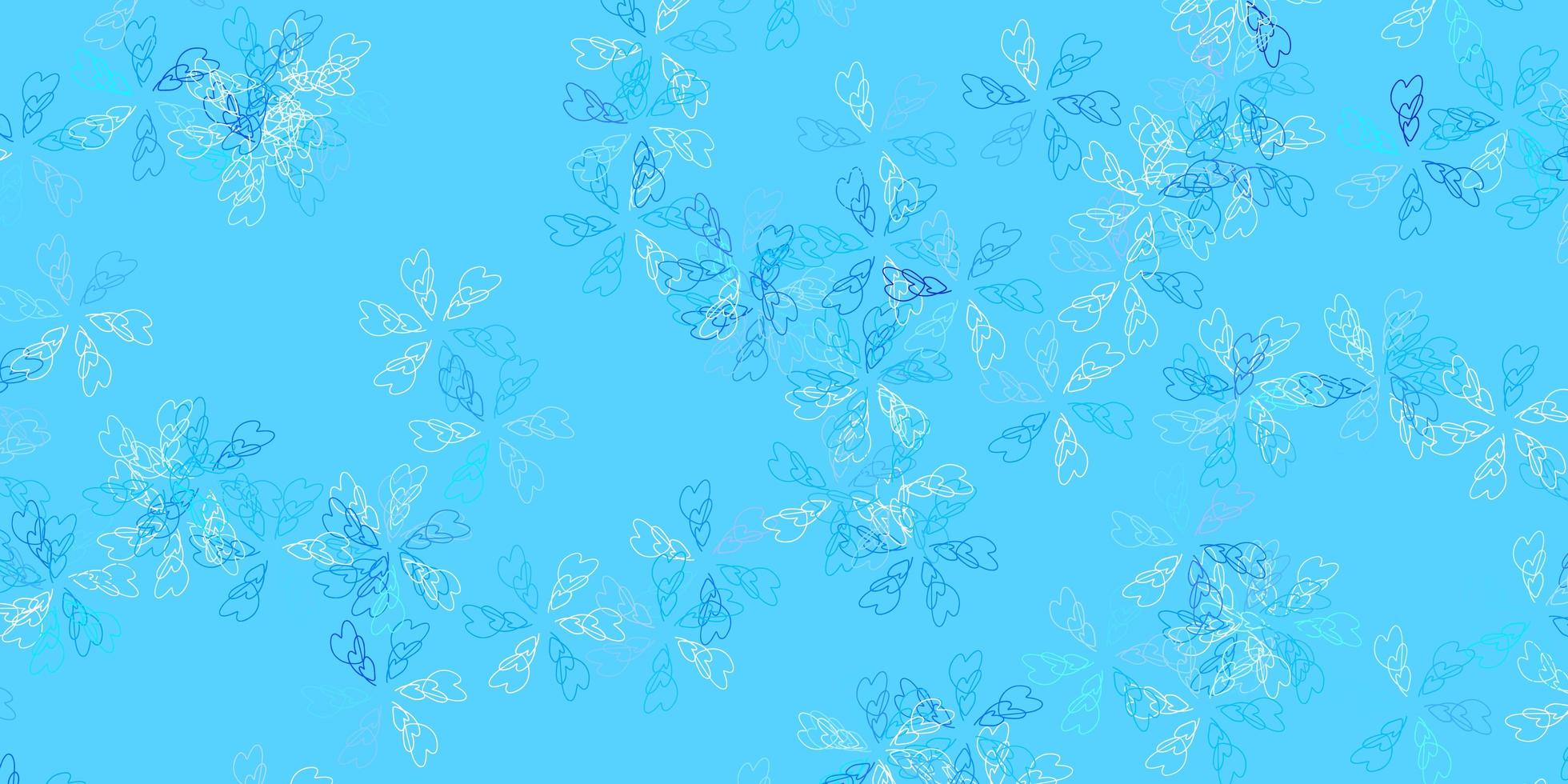 Light blue vector abstract template with leaves.