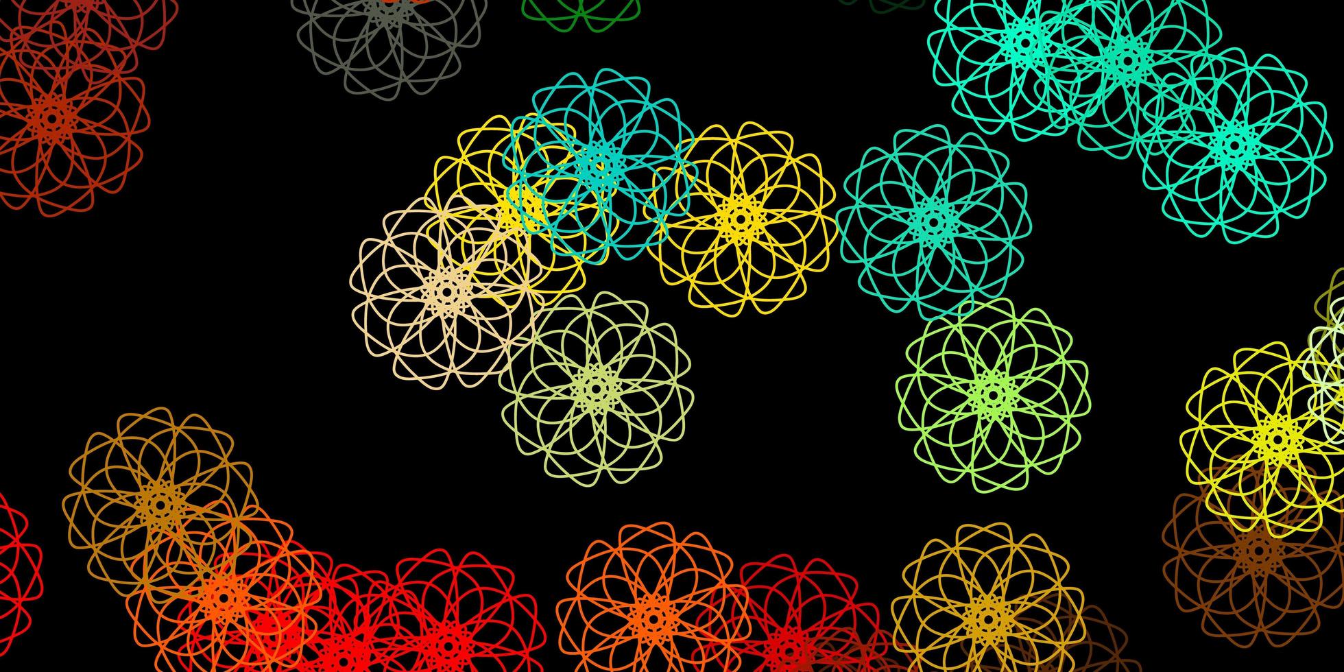 Dark Multicolor vector pattern with abstract shapes.