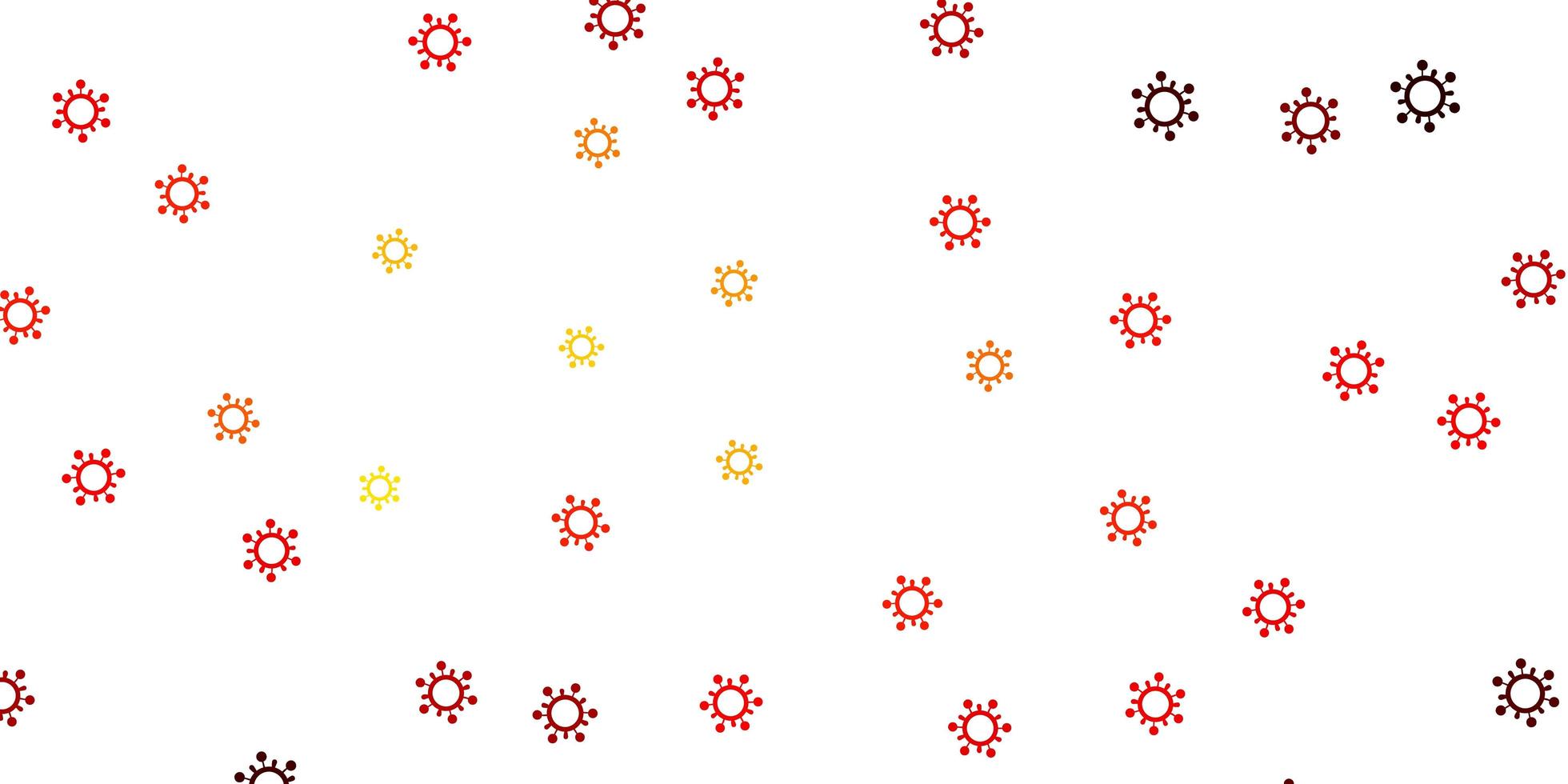 Light red, yellow vector texture with disease symbols