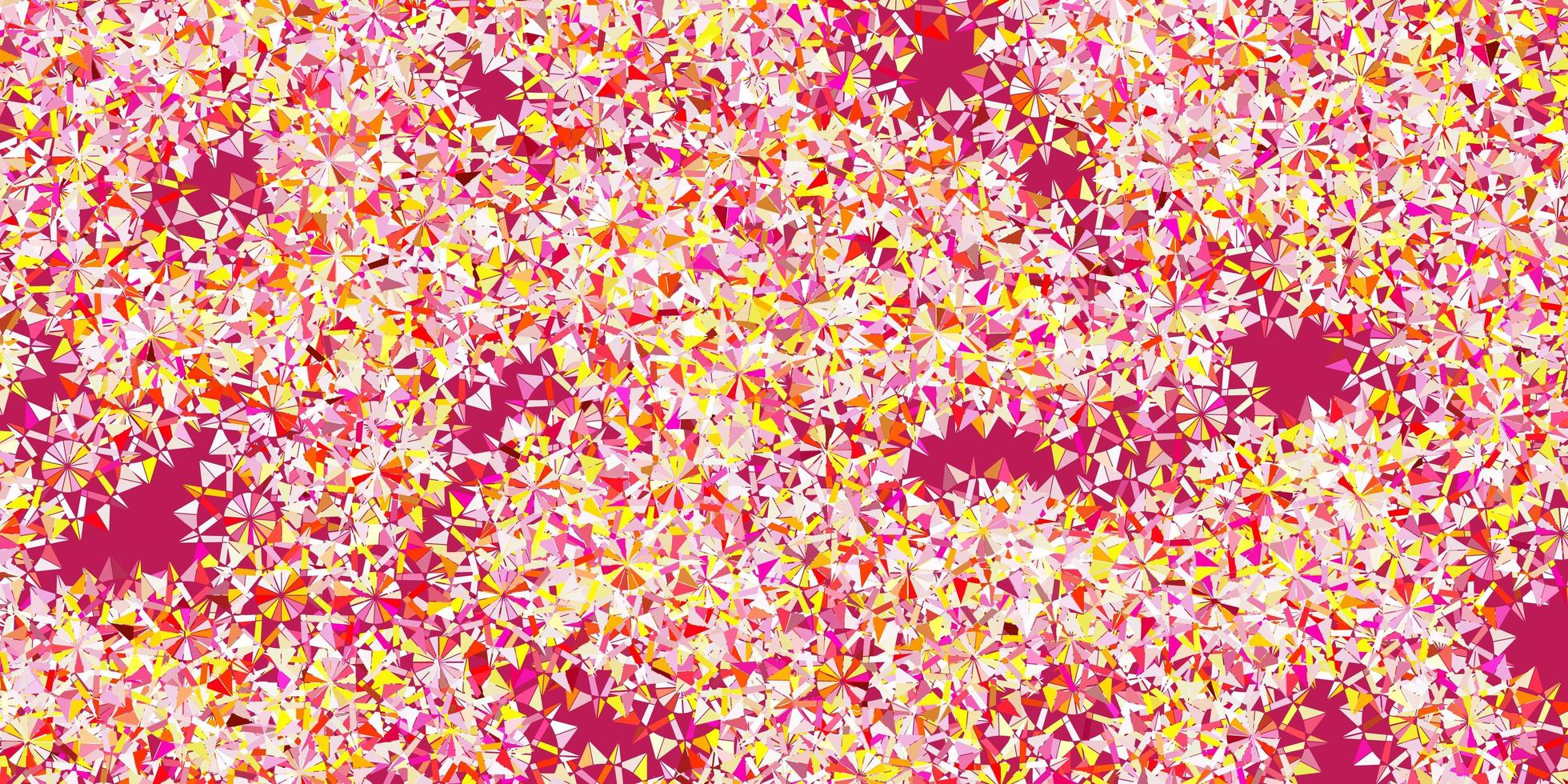 Light pink, yellow vector layout with beautiful snowflakes.