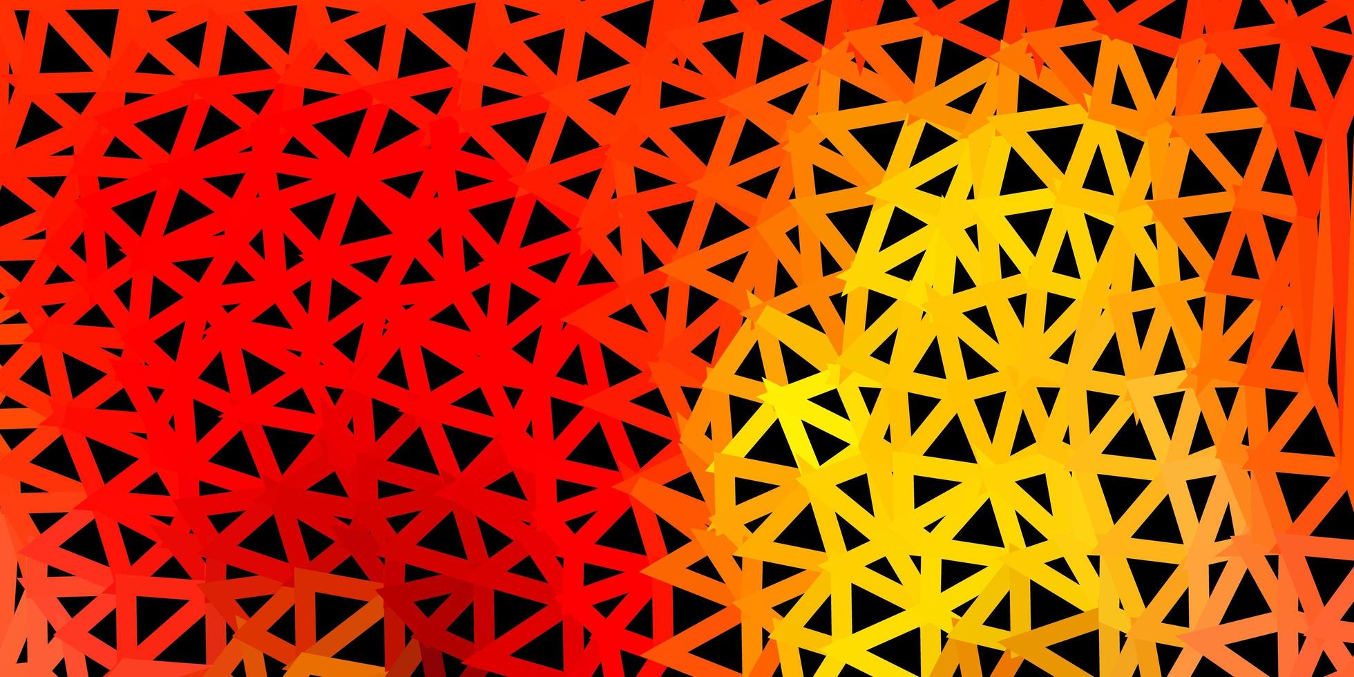 diseño de polígono degradado de vector rojo claro, amarillo.