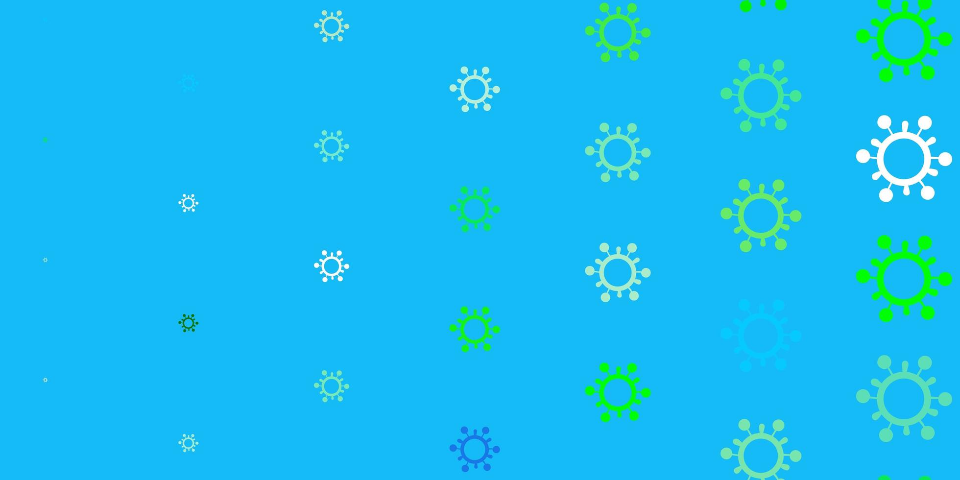 Light Multicolor vector pattern with coronavirus elements