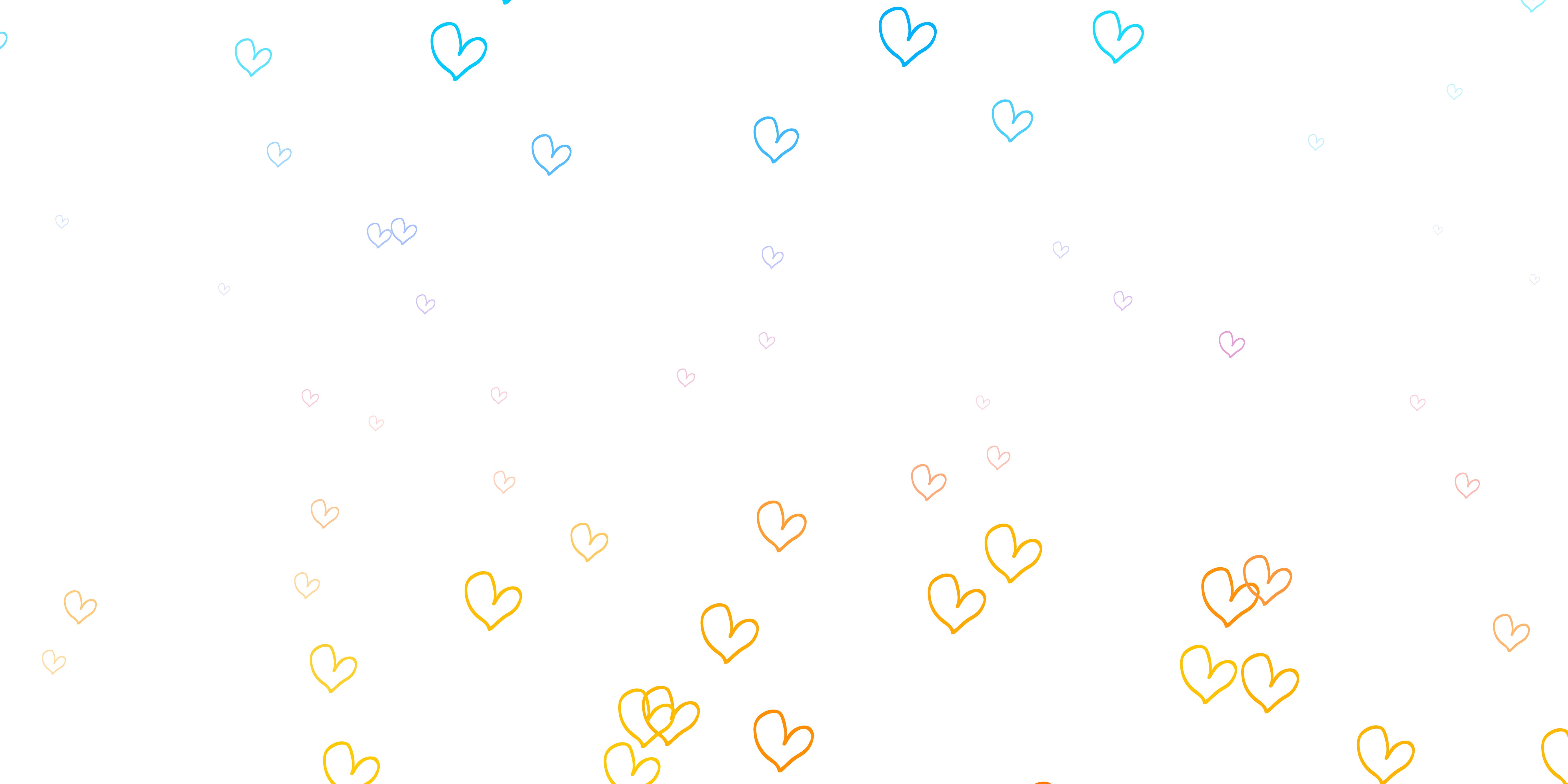 Light Blue, Yellow vector backdrop with sweet hearts. 1875112 Vector ...