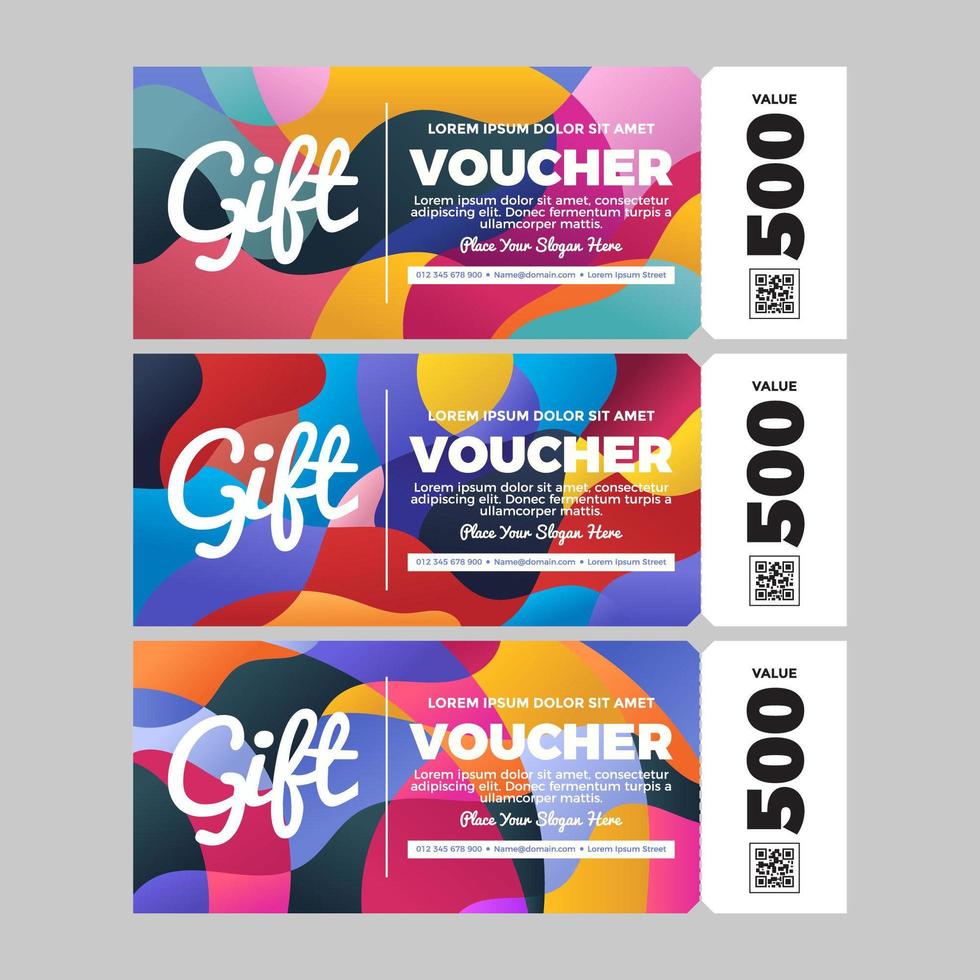 Gift Card Vouchers for Marketing Purposes vector