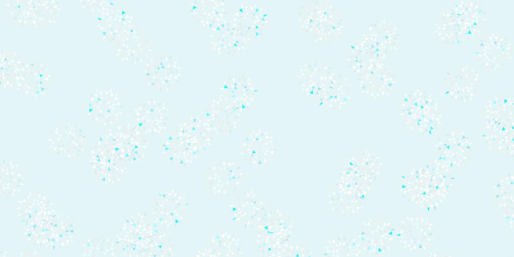 Light pink, blue vector natural backdrop with flowers.