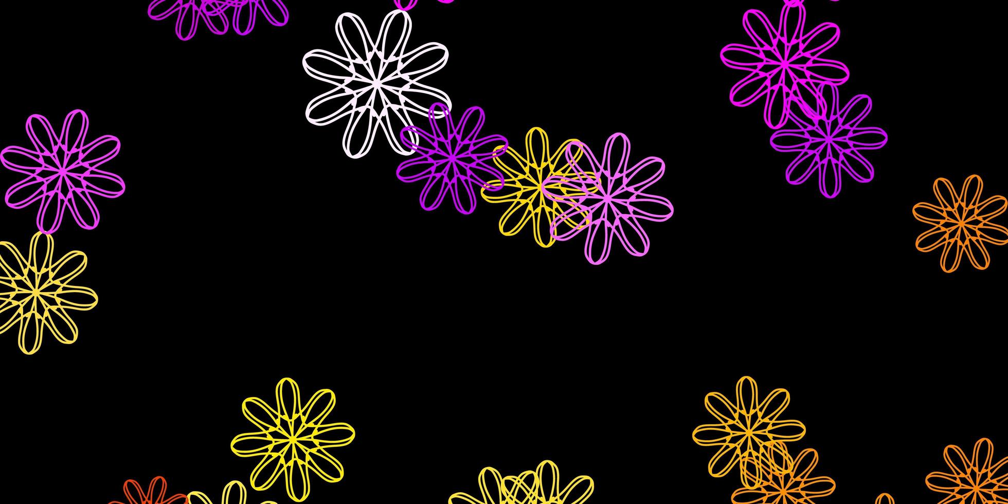 Dark Pink, Yellow vector background with random forms.
