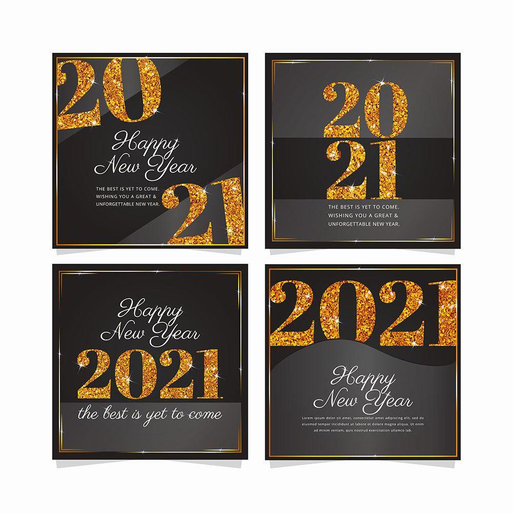 New Year Greeting Cards 1875209 Vector Art at Vecteezy