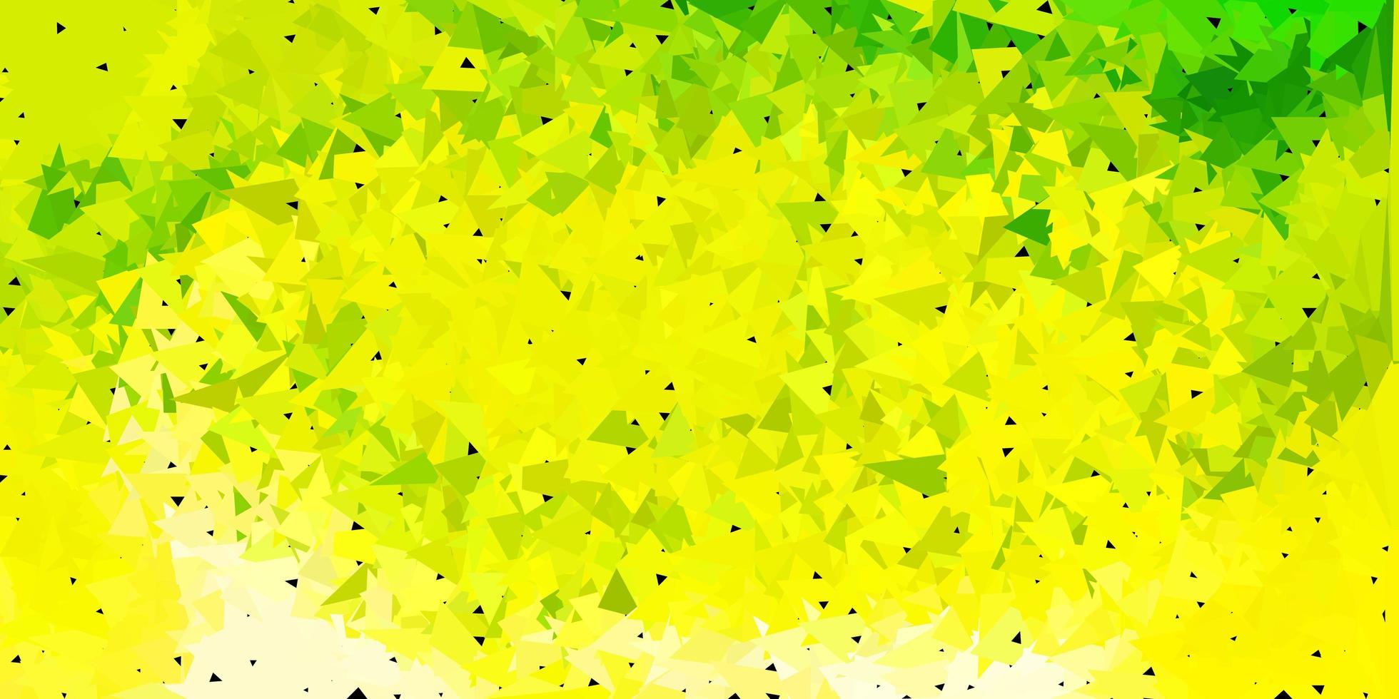 textura de triángulo de poli vector verde claro, amarillo.