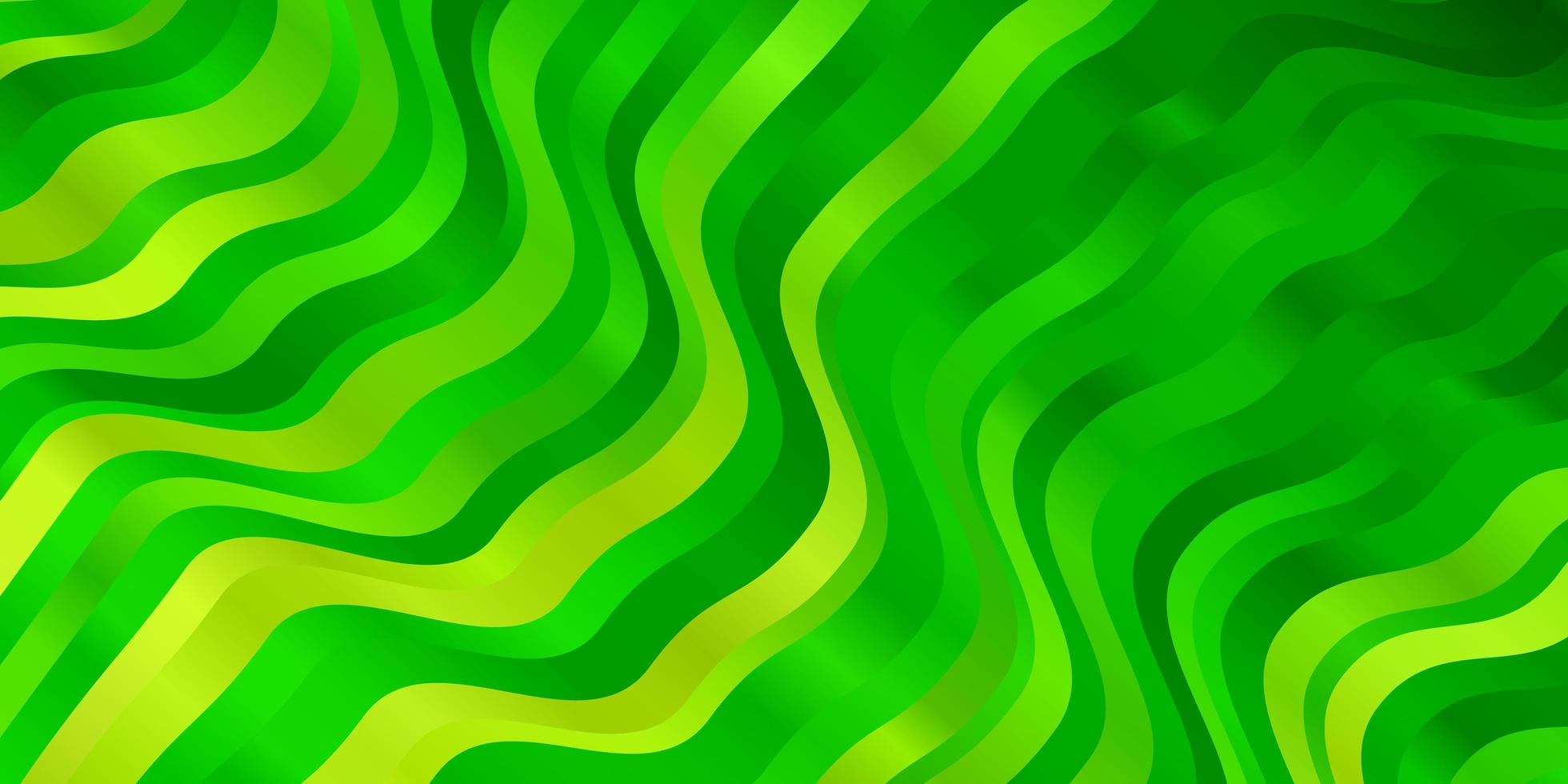 Light Green vector background with bent lines.