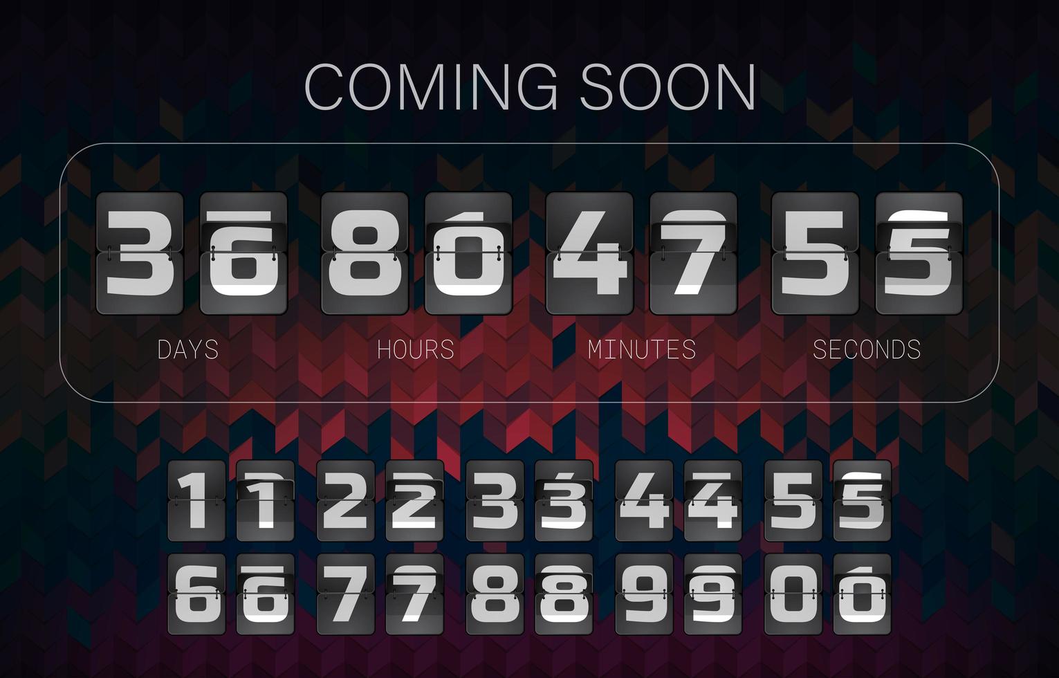 Transparent Countdown Concept vector