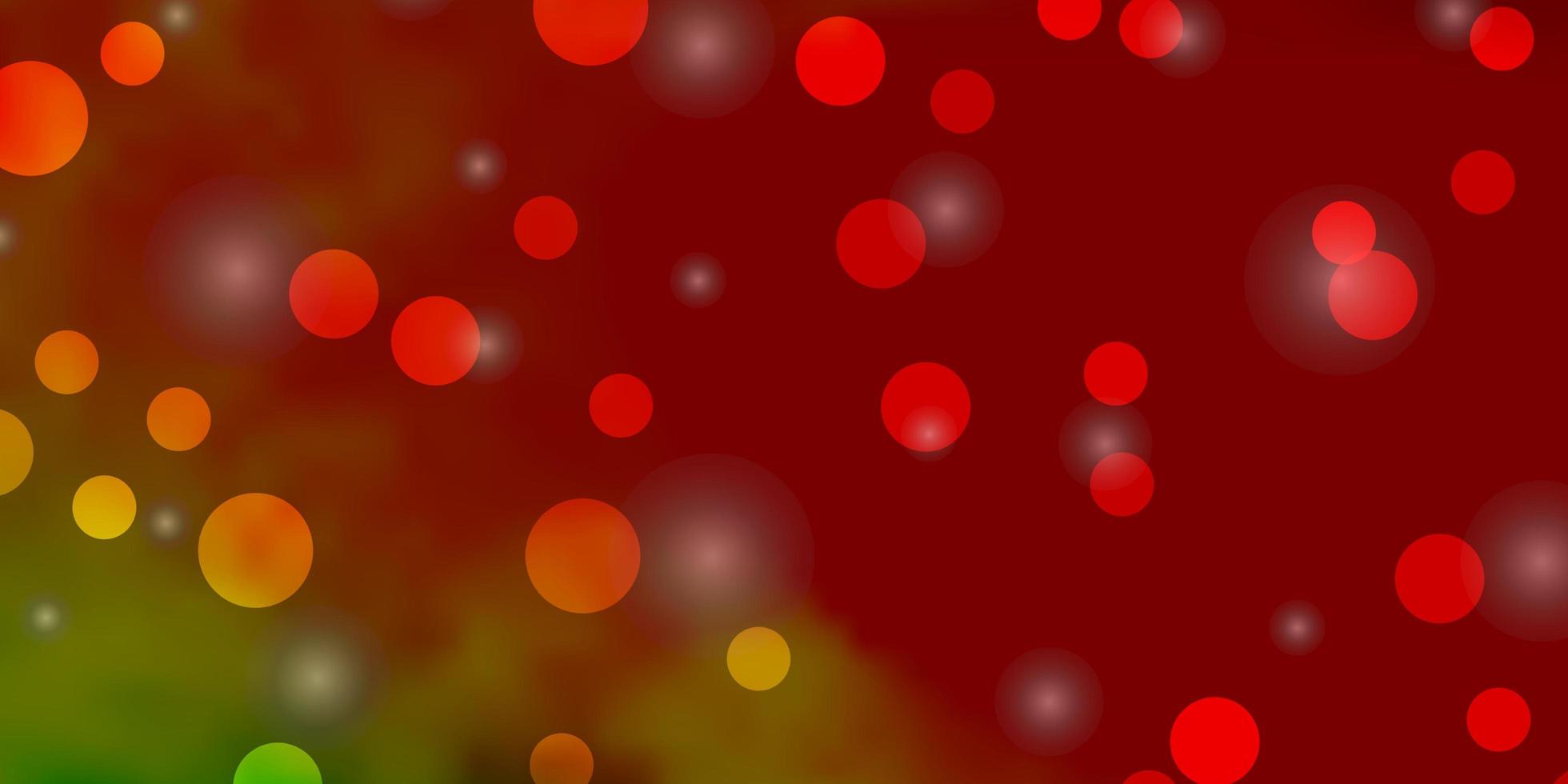 Light Multicolor vector backdrop with circles, stars.