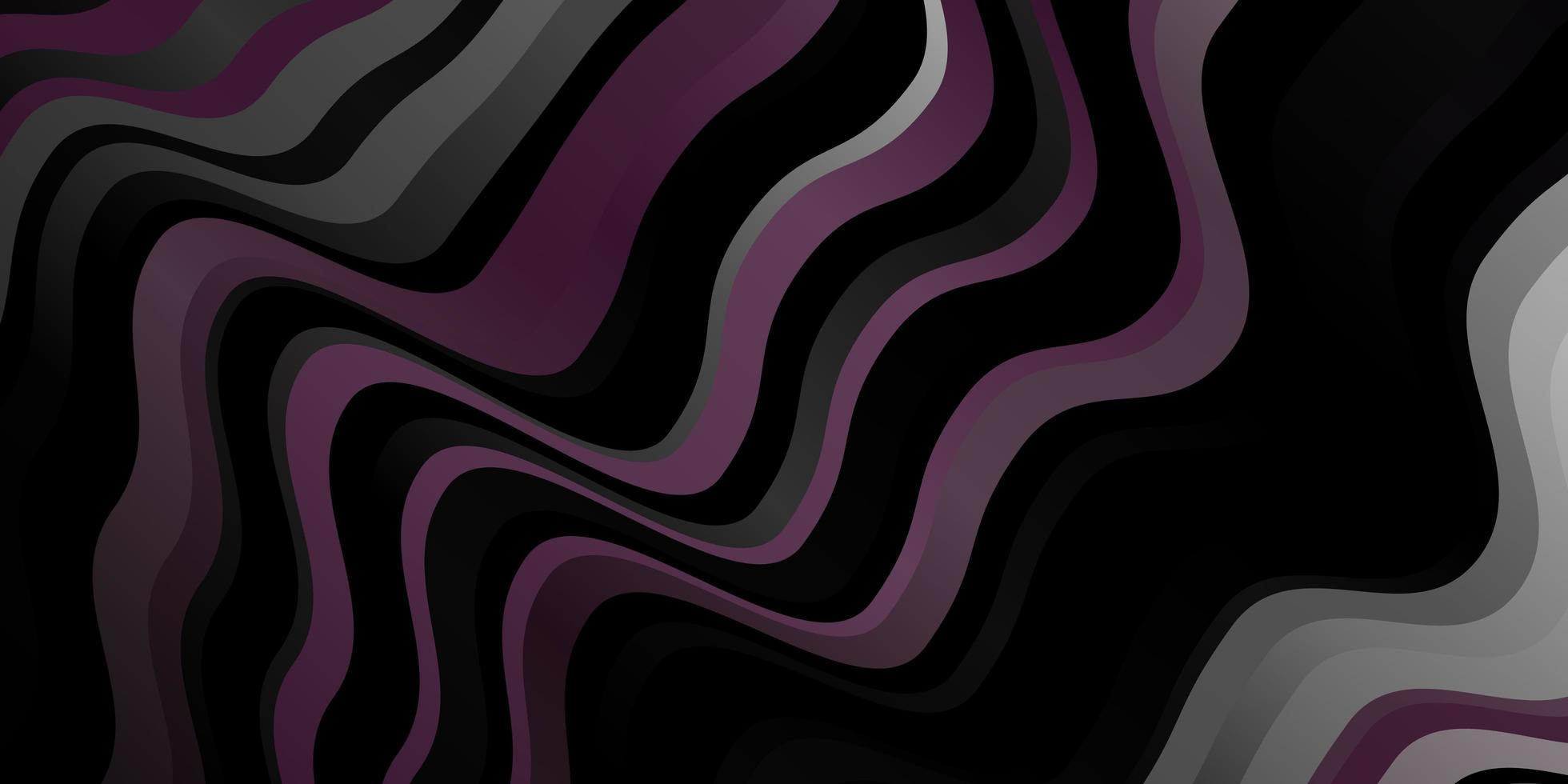 Dark Gray vector background with bent lines.