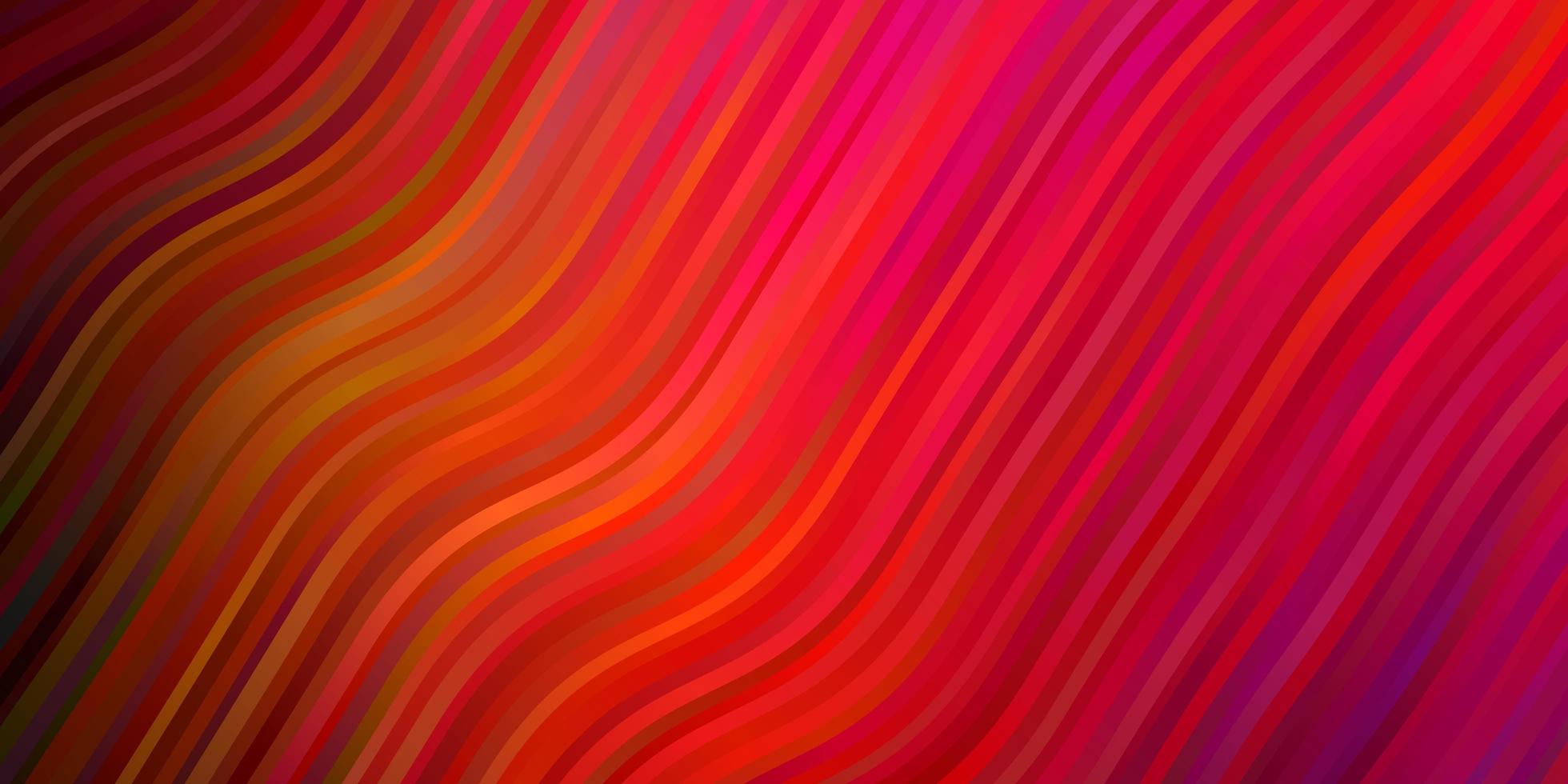 Dark Pink, Red vector background with curved lines.