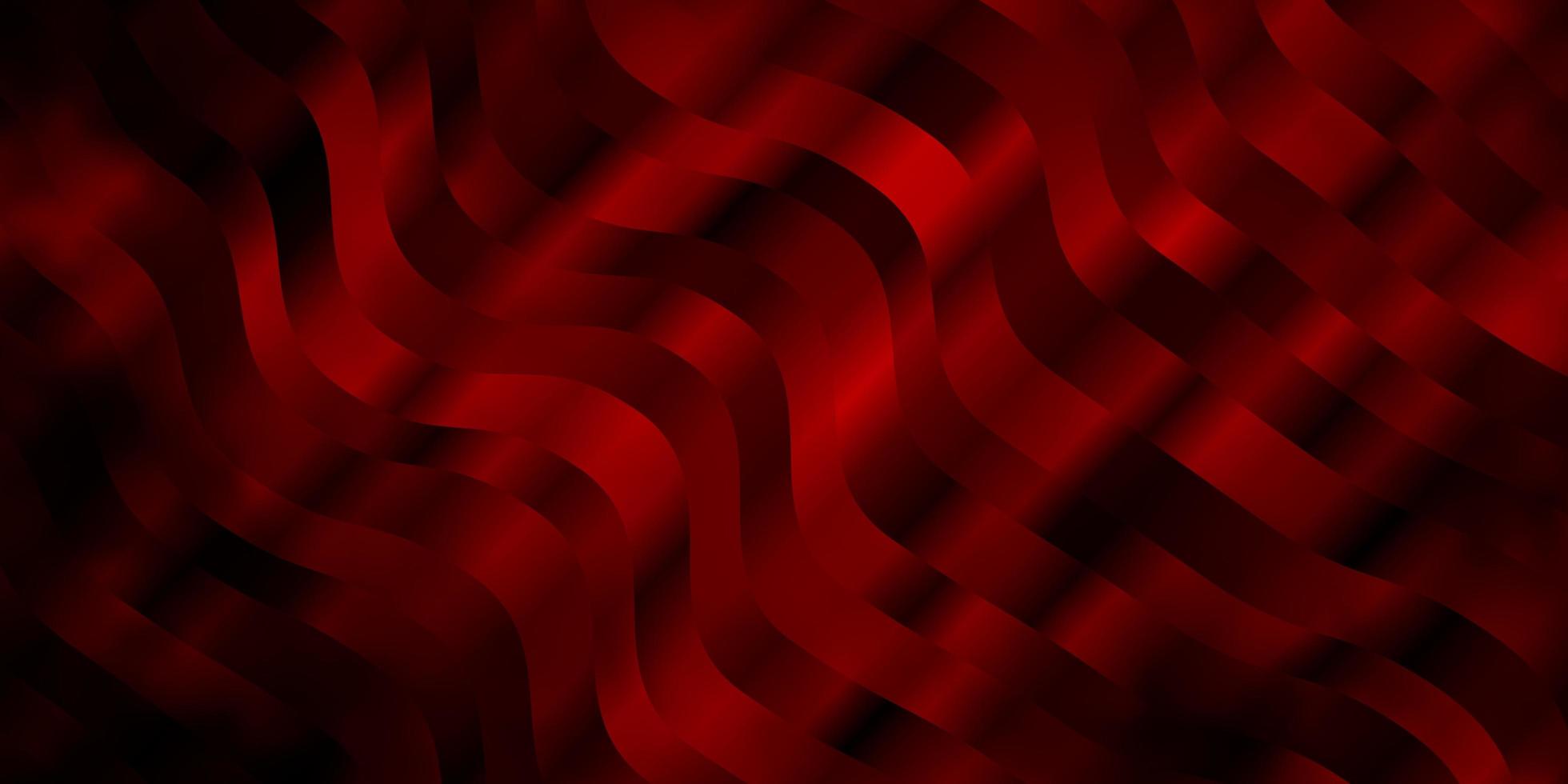 Dark Red vector pattern with curved lines.