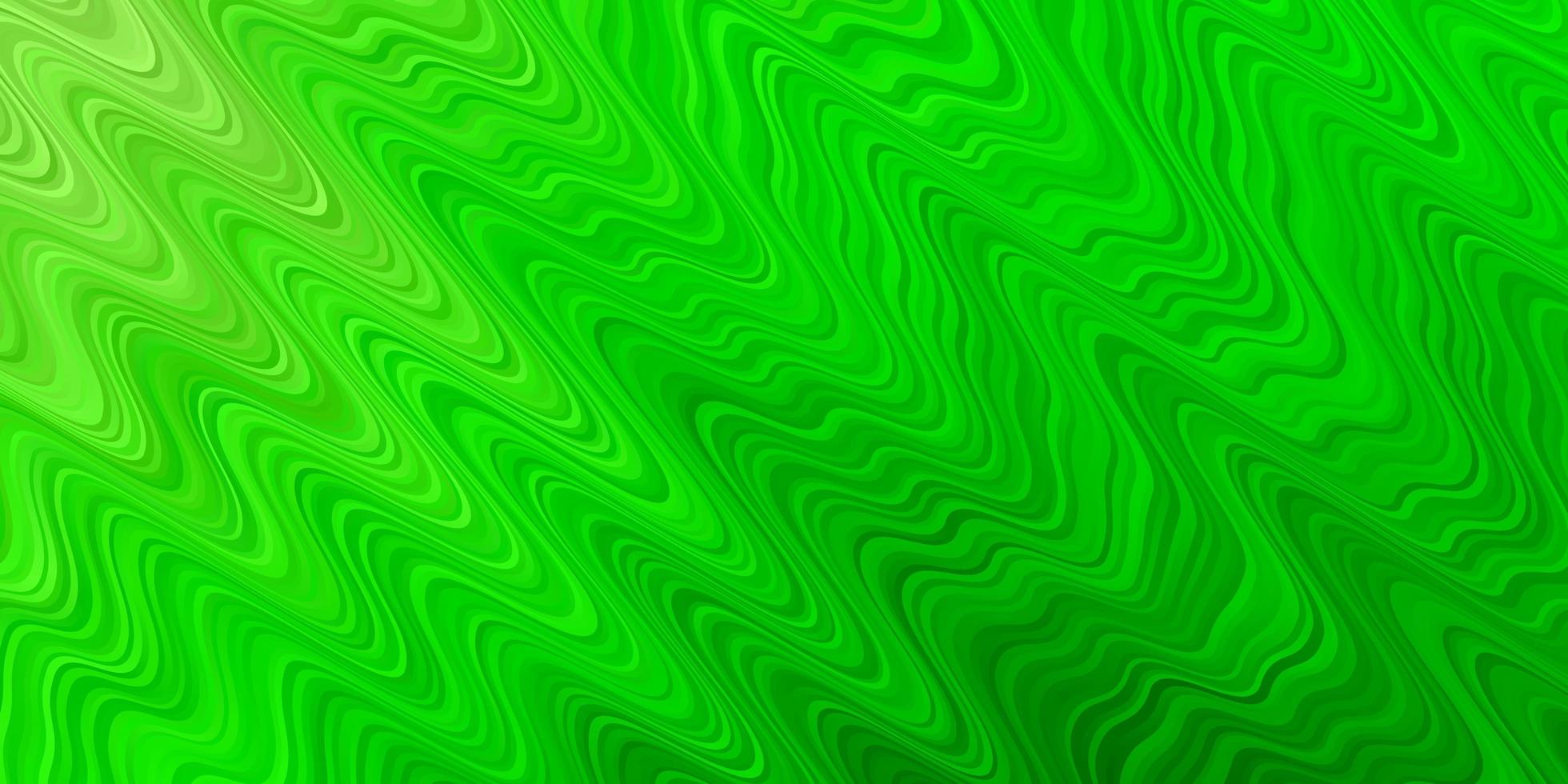 Light Green vector background with bent lines.