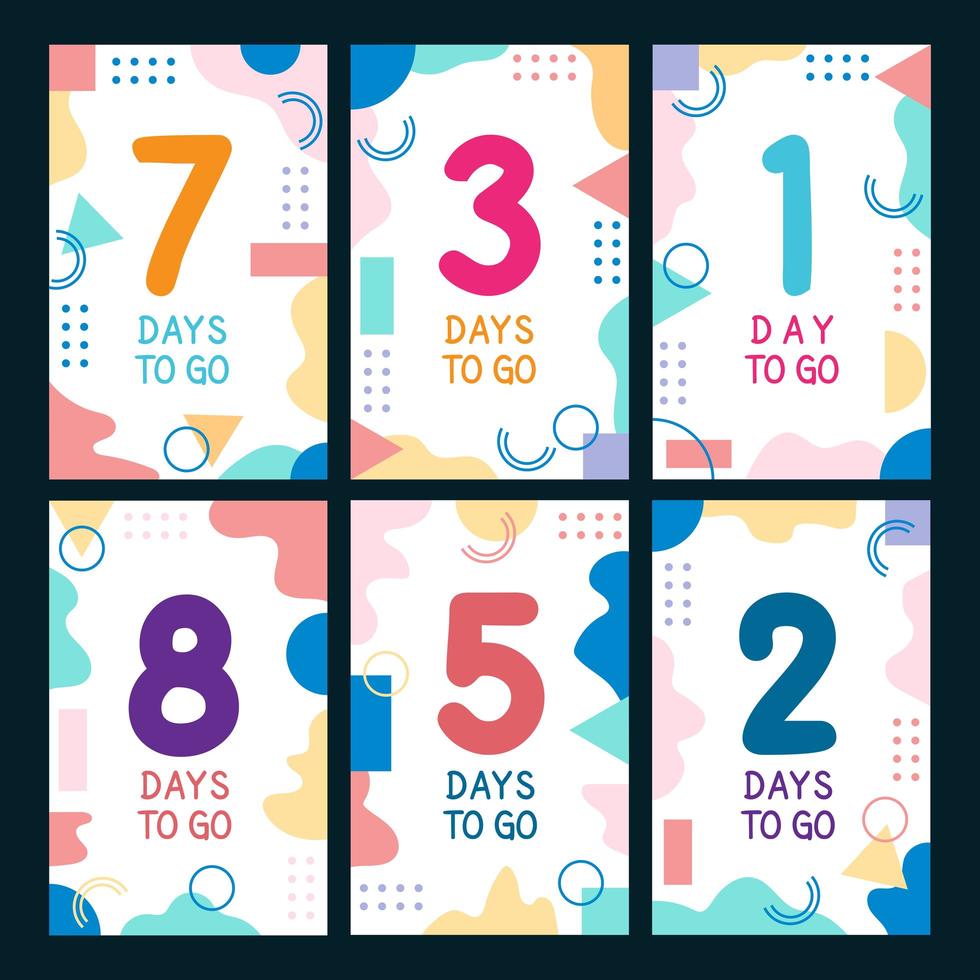 Countdown Banner Set vector