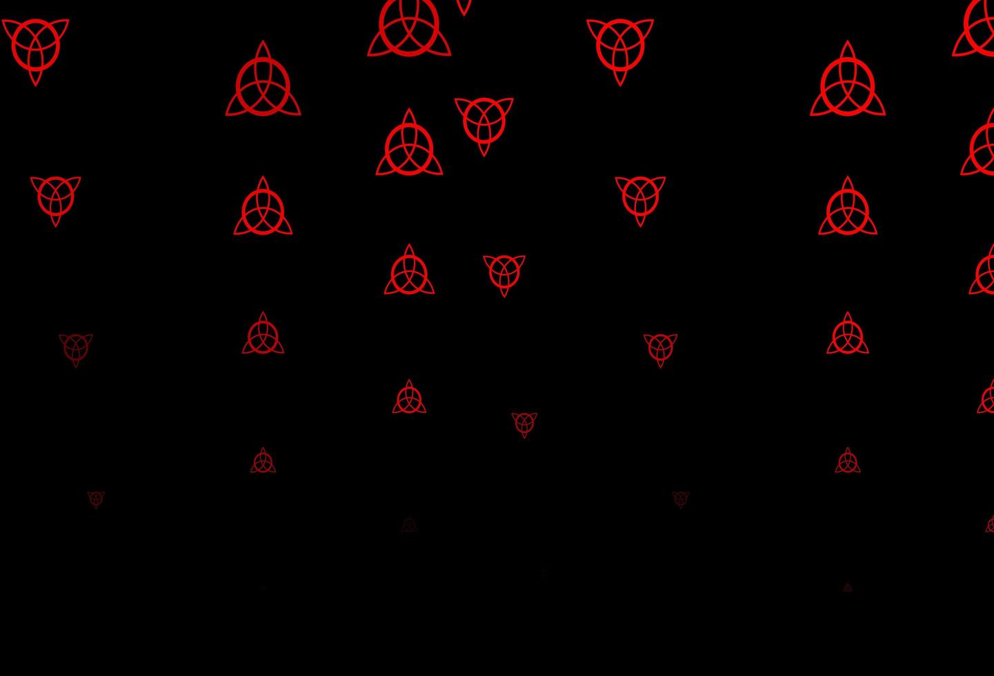 Dark Red vector pattern with magic elements.