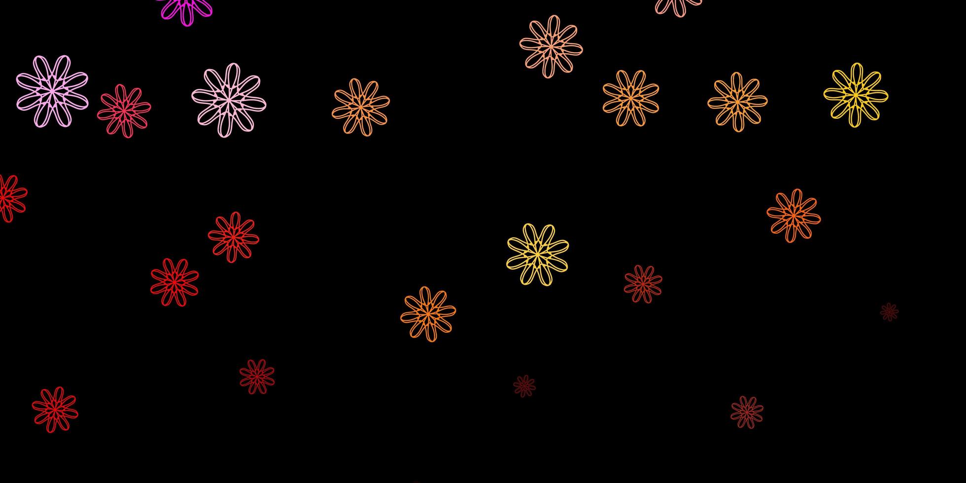 Dark Red, Yellow vector backdrop with chaotic shapes