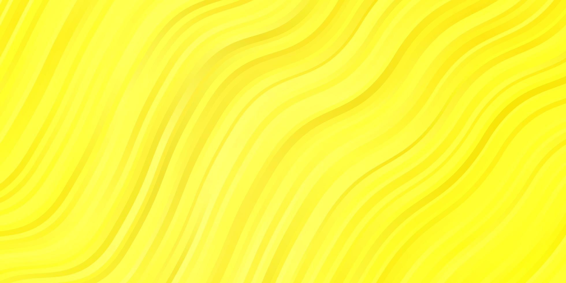 diseño de vector amarillo claro con curvas.