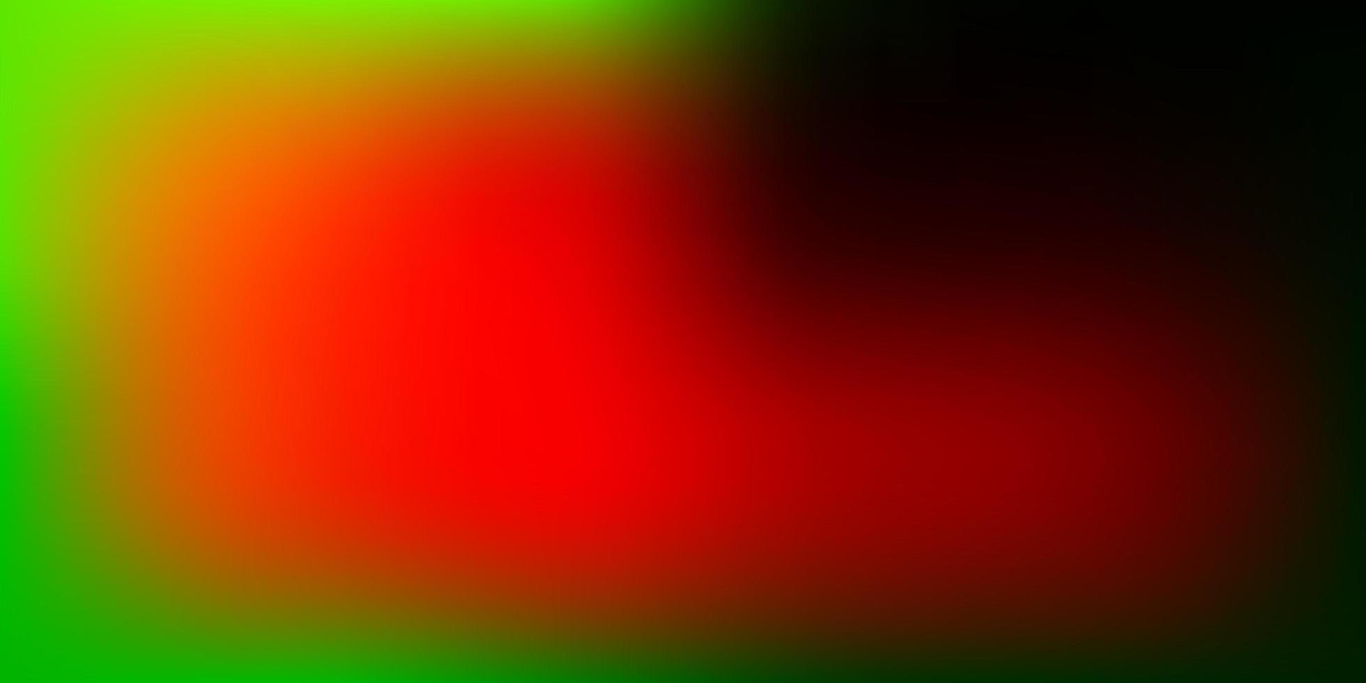 Fondo de desenfoque degradado de vector verde oscuro, rojo.