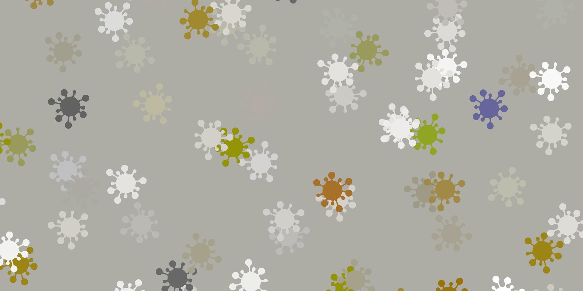 Light gray vector pattern with coronavirus elements