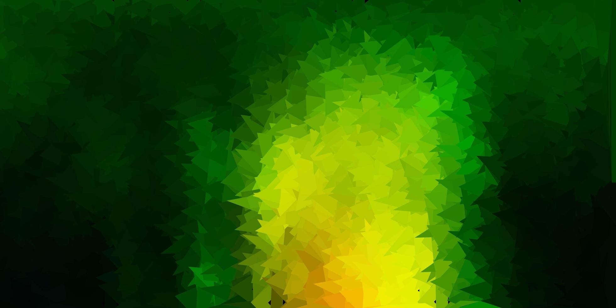 Dark green, red vector triangle mosaic design.