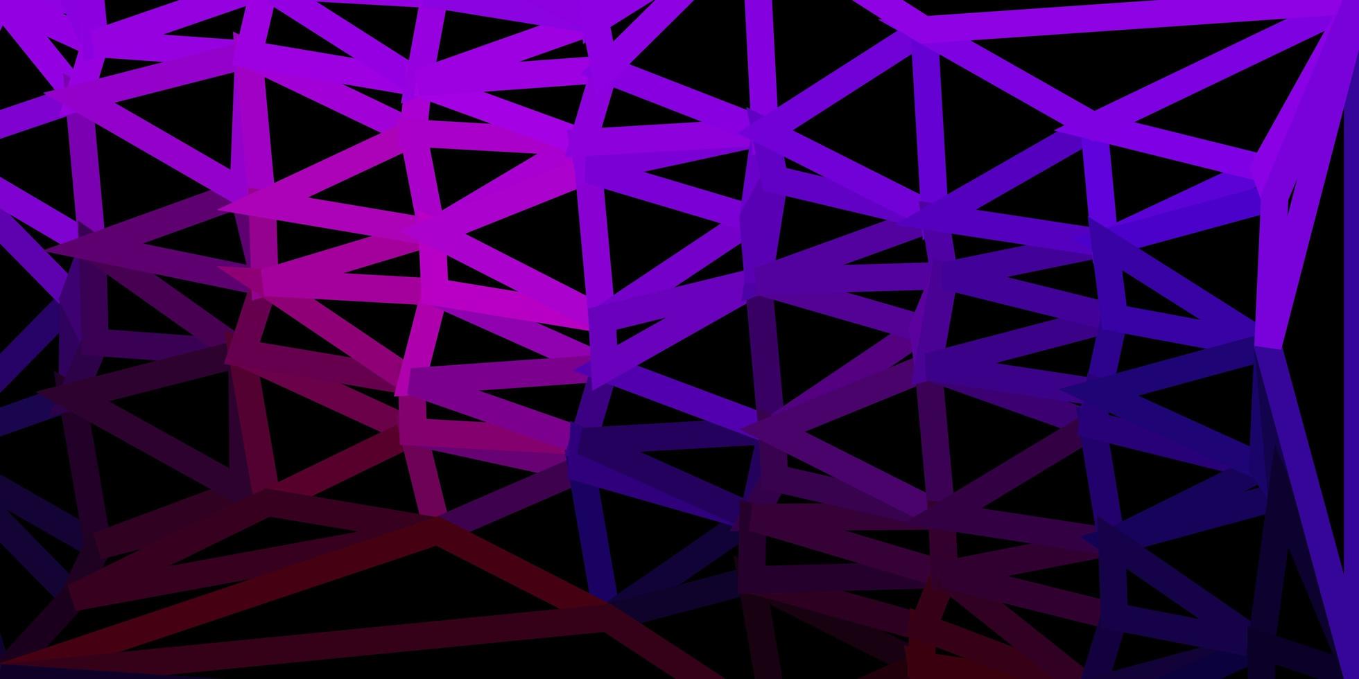 Dark blue, red vector abstract triangle backdrop.