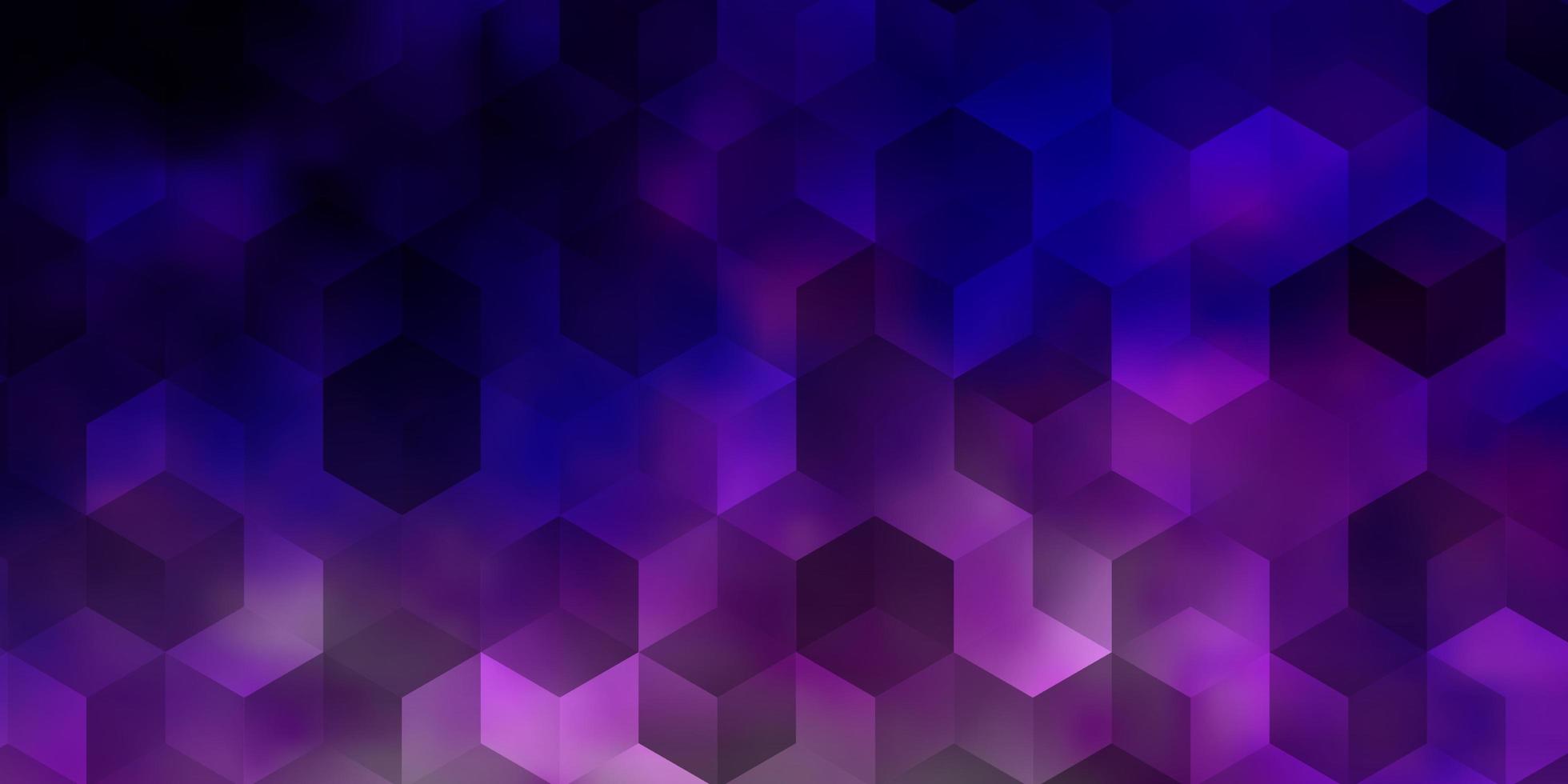 Light Purple, Pink vector pattern with colorful hexagons.