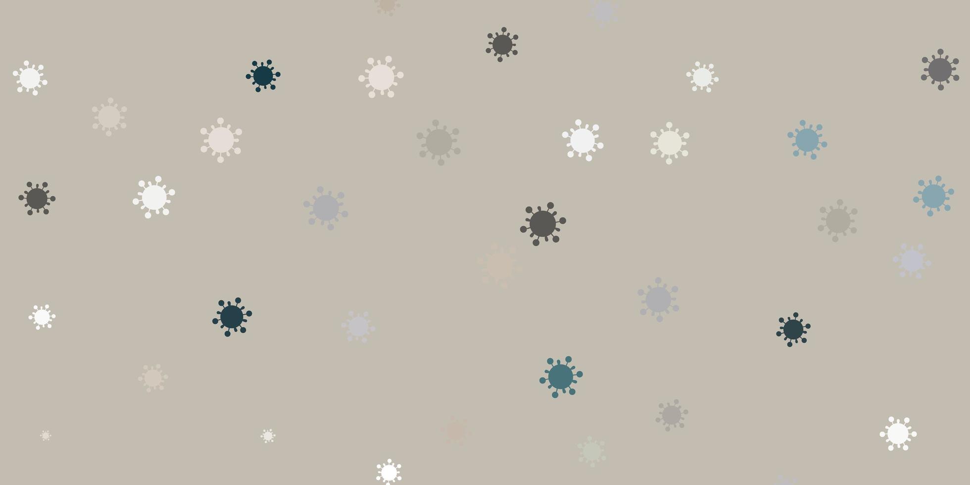 Light gray vector background with covid-19 symbols