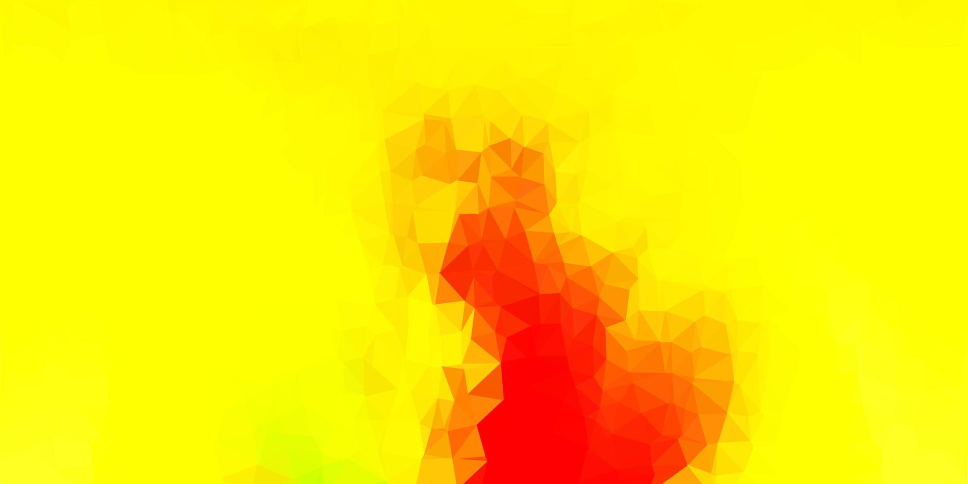 Light red, yellow vector gradient polygon layout.