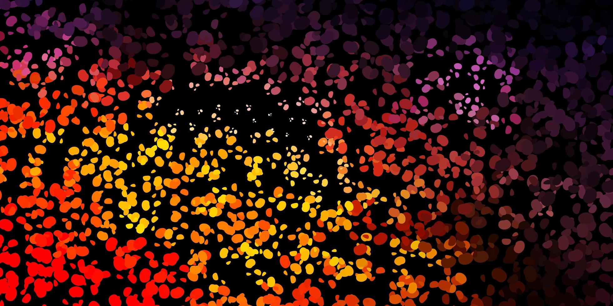Dark pink, yellow vector pattern with abstract shapes.