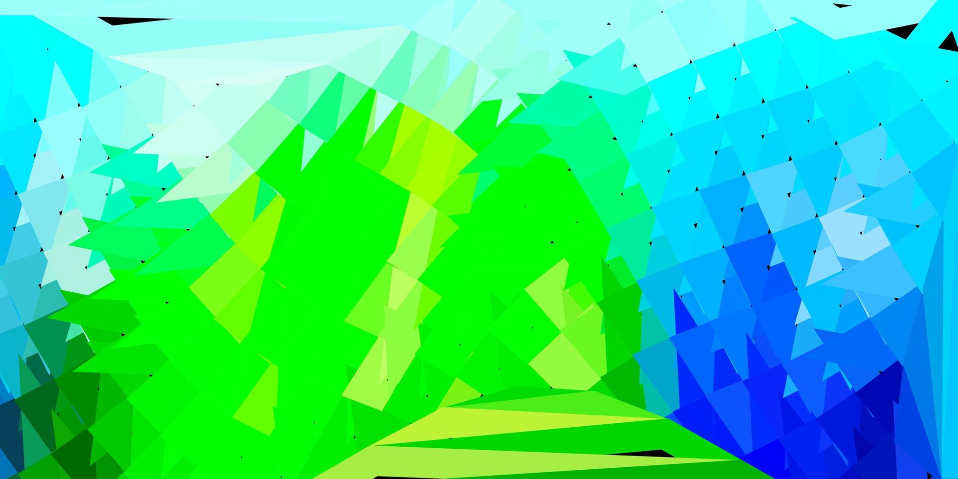 Light blue, green vector triangle mosaic wallpaper.