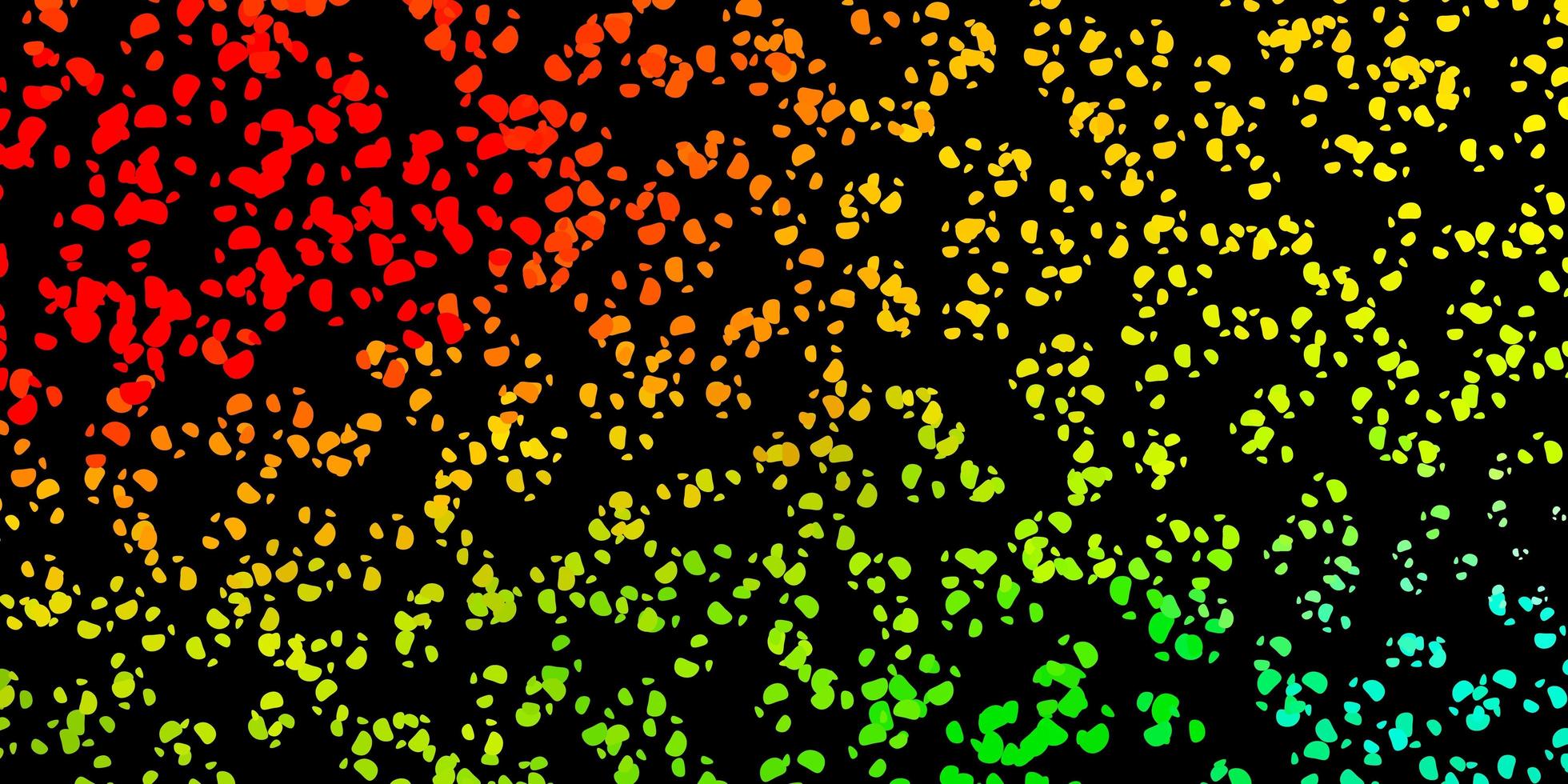 Dark green, red vector texture with memphis shapes.