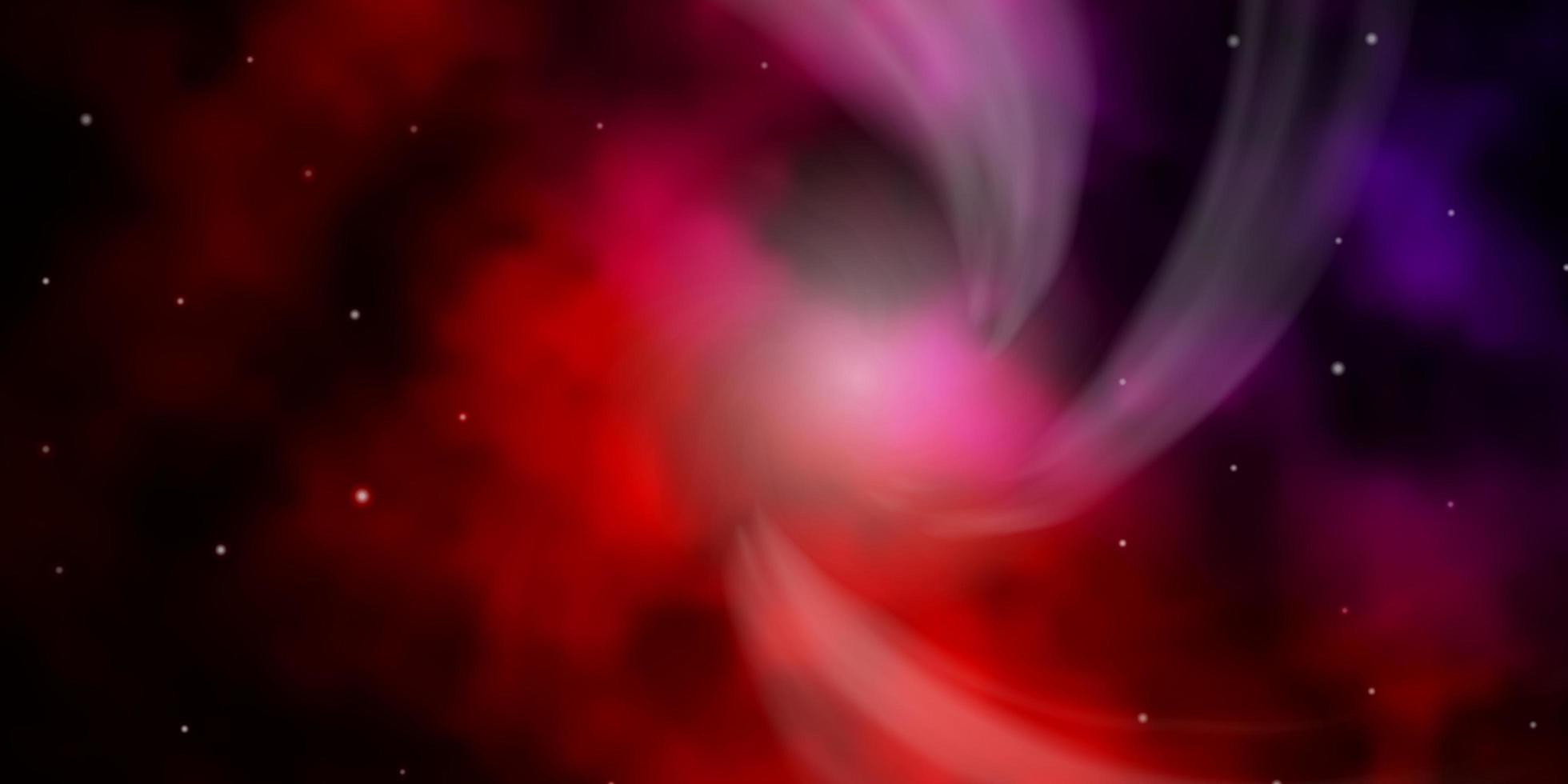 Dark Pink, Red vector template with neon stars.