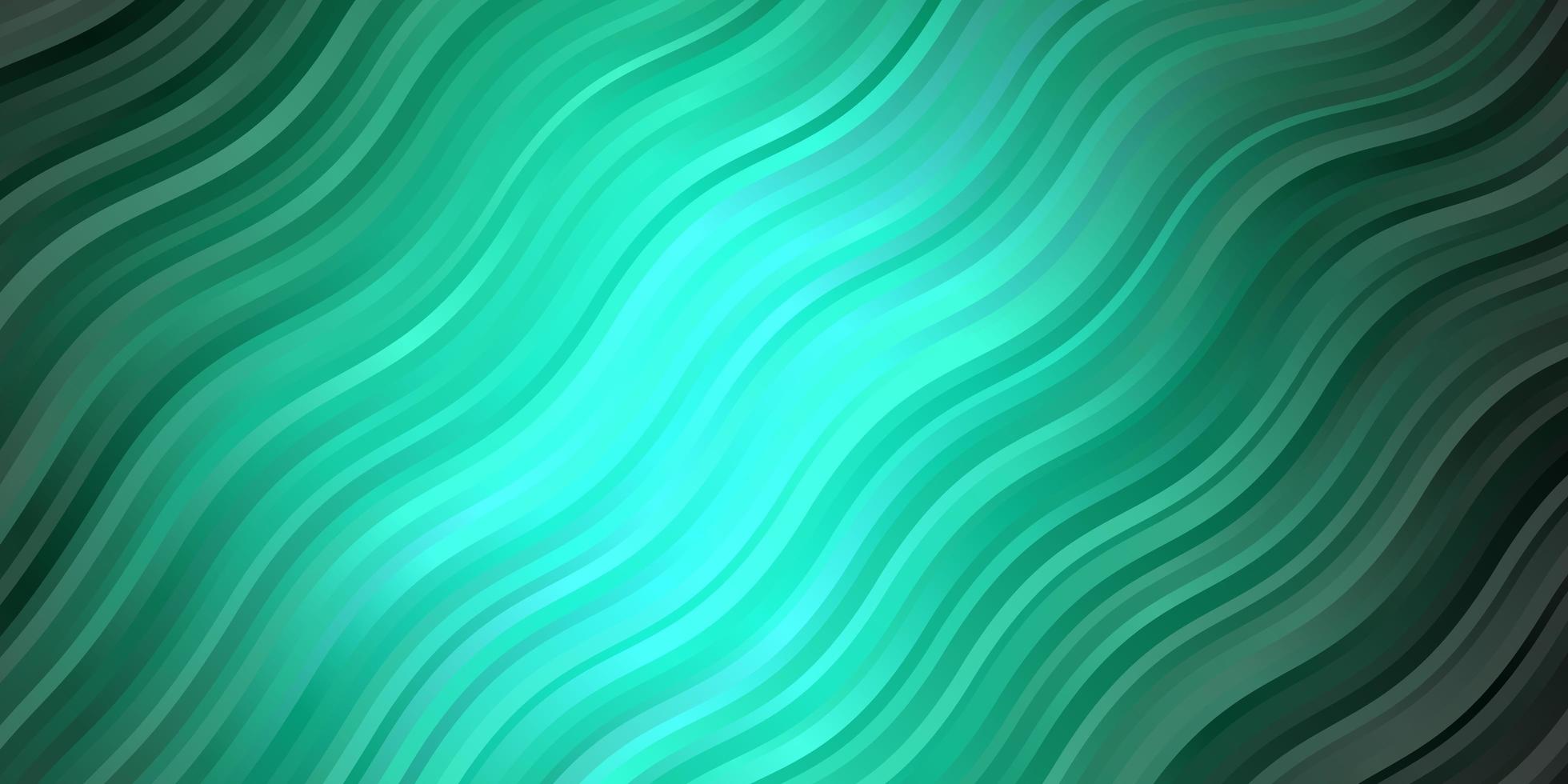 Dark Green vector texture with curves.