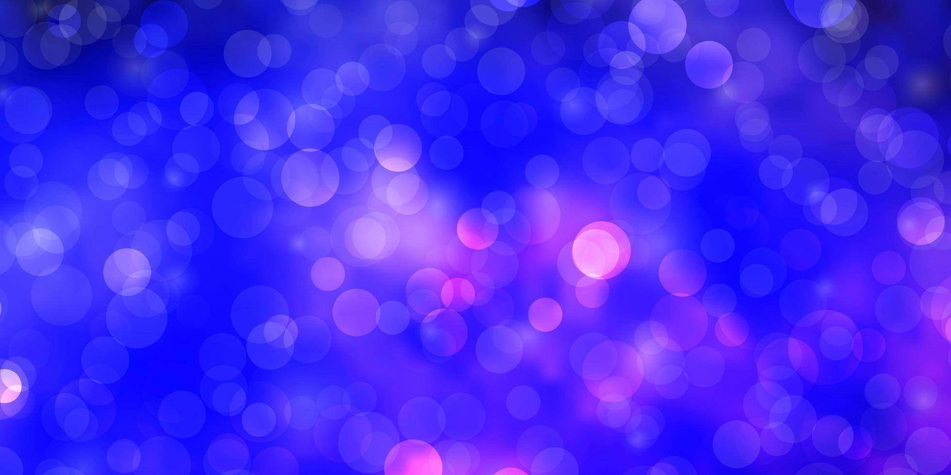 Dark Purple vector pattern with circles.