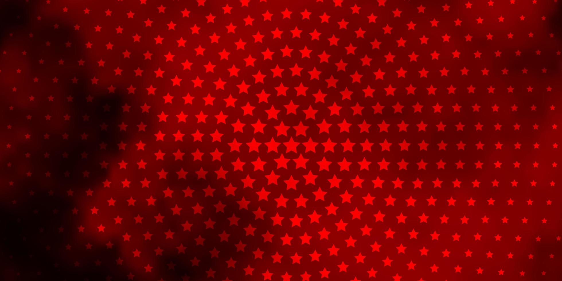 Dark Red vector layout with bright stars.