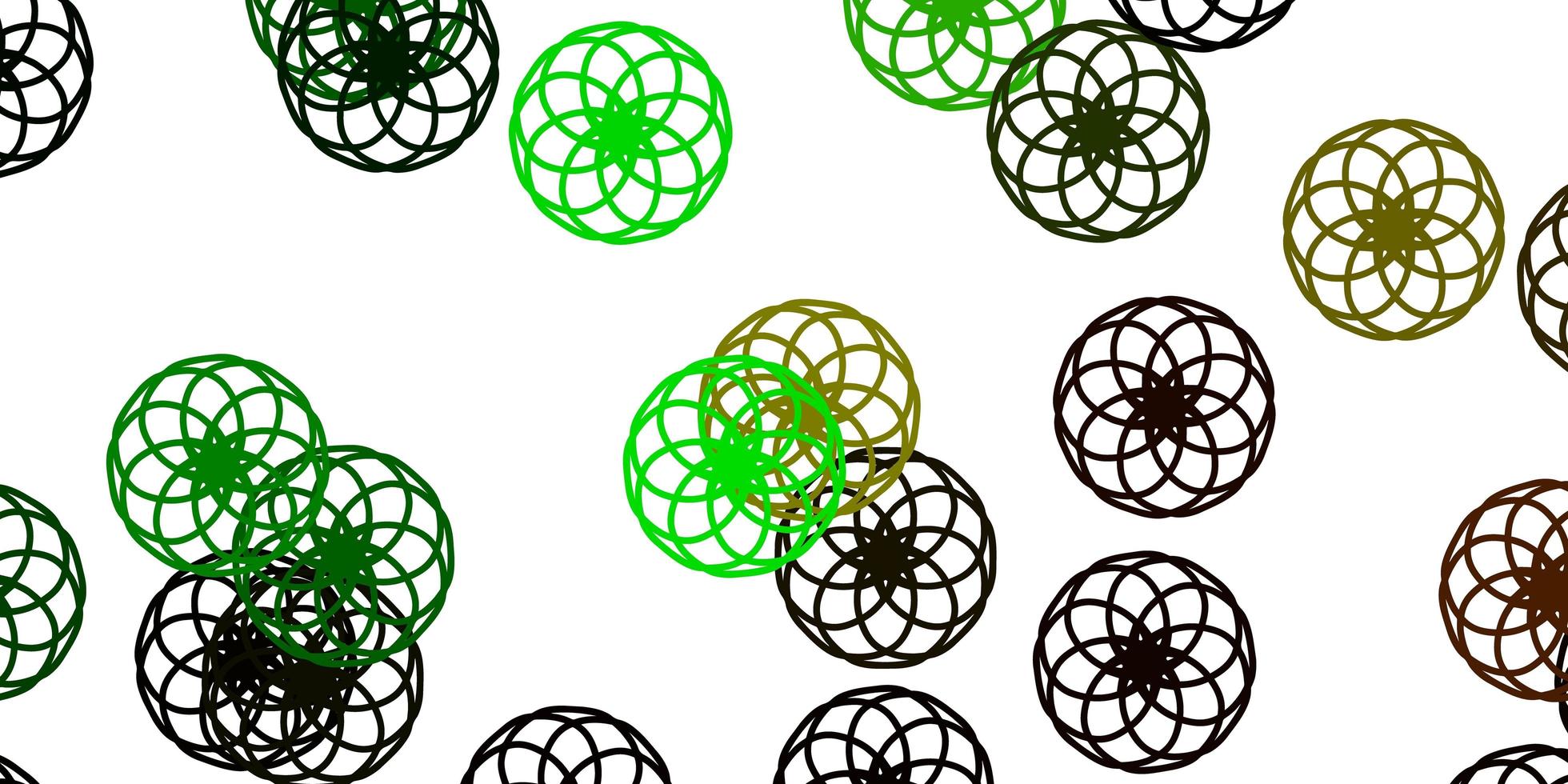 Light Green vector pattern with spheres