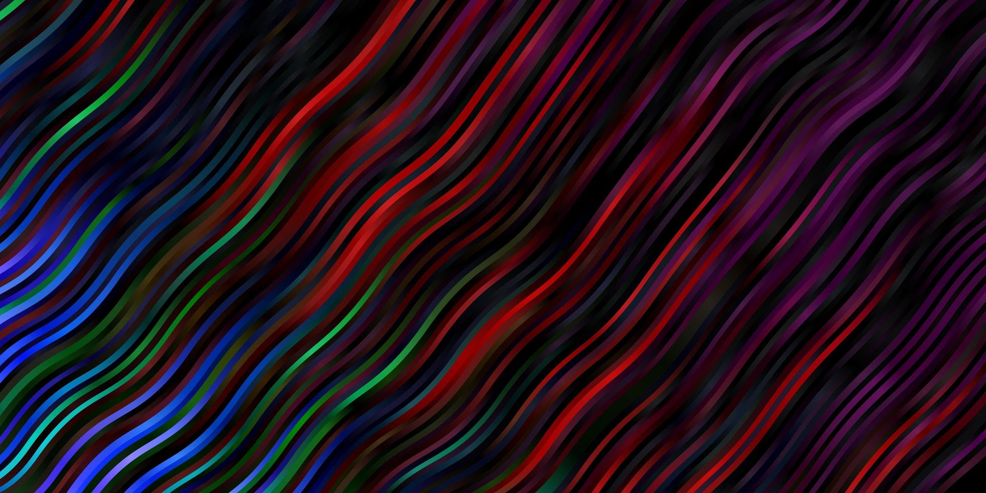 Fondo de vector multicolor oscuro con arcos.