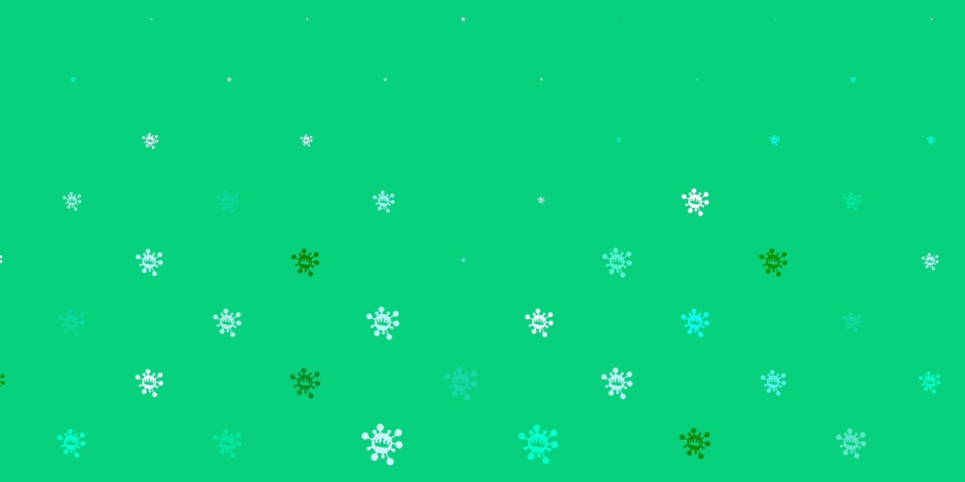 Light green vector pattern with coronavirus elements.