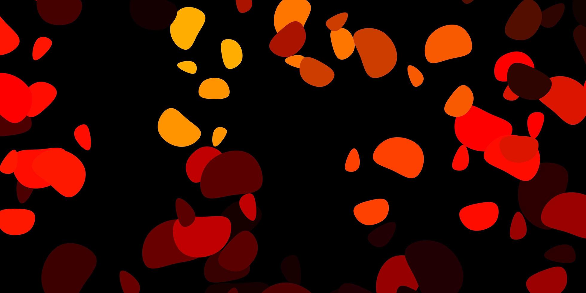 Dark orange vector background with random forms.