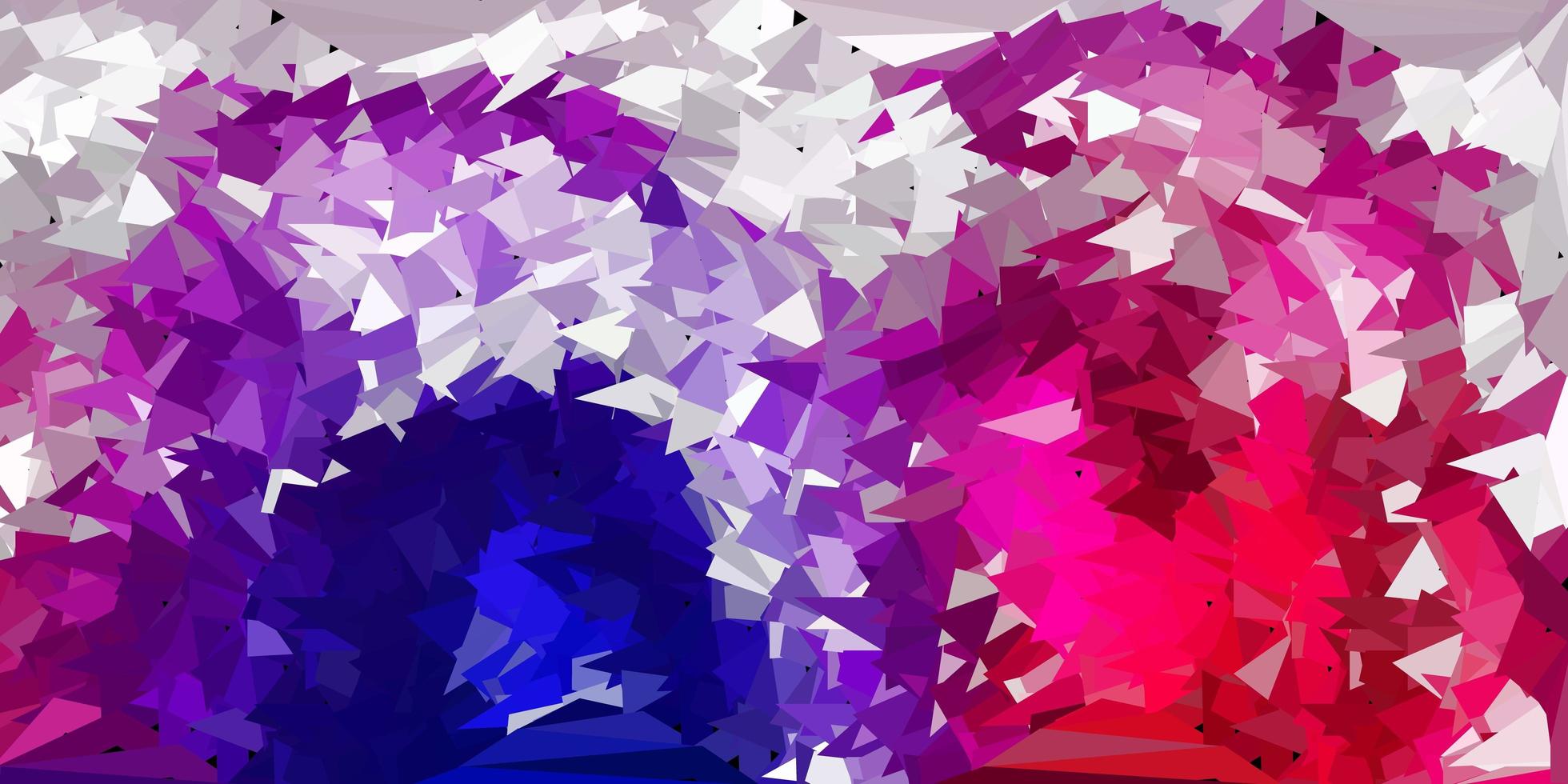 Dark purple, pink vector poly triangle template.