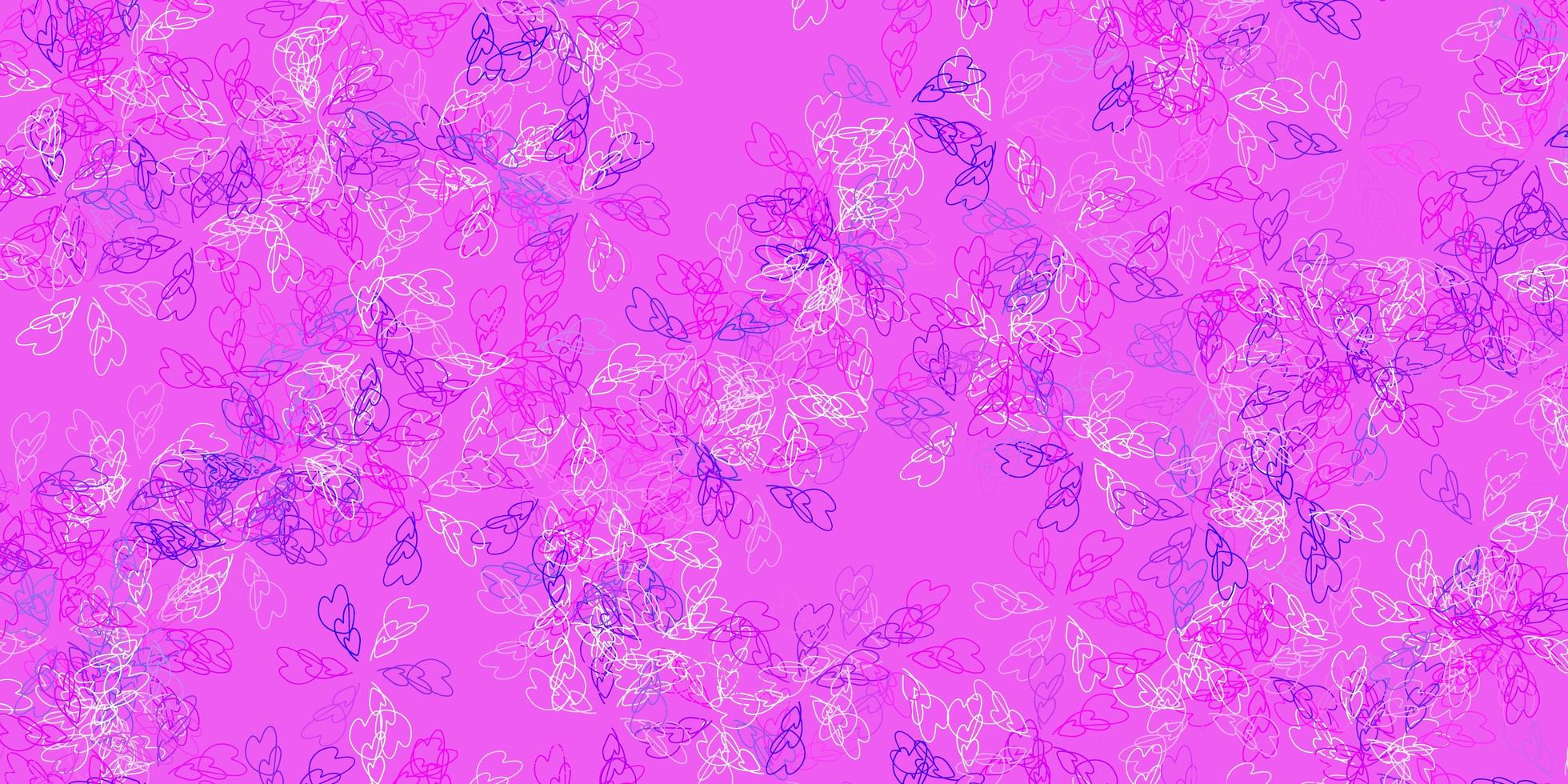 textura abstracta de vector violeta, rosa claro con hojas.