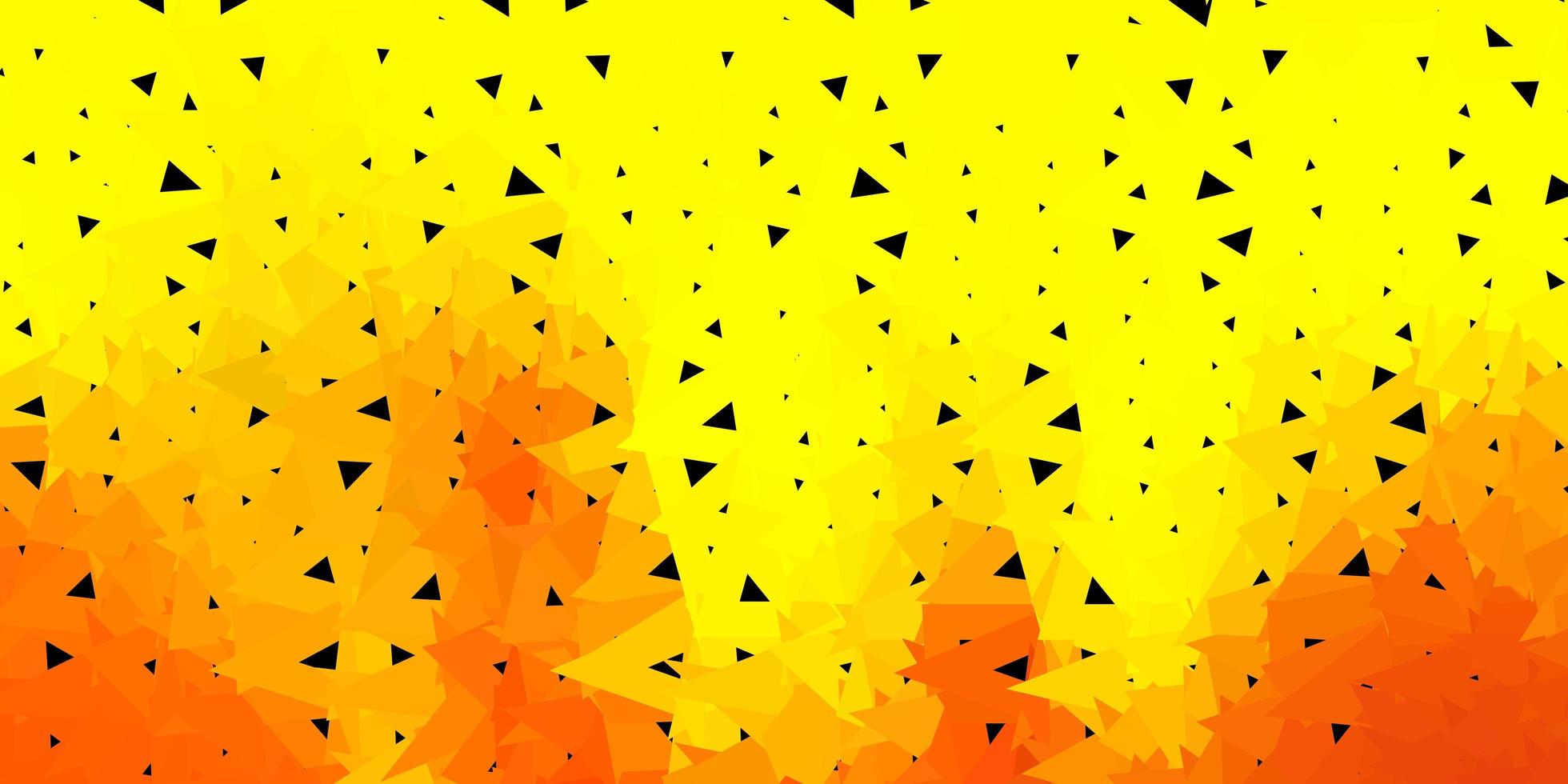 Light red, yellow vector triangle mosaic template.