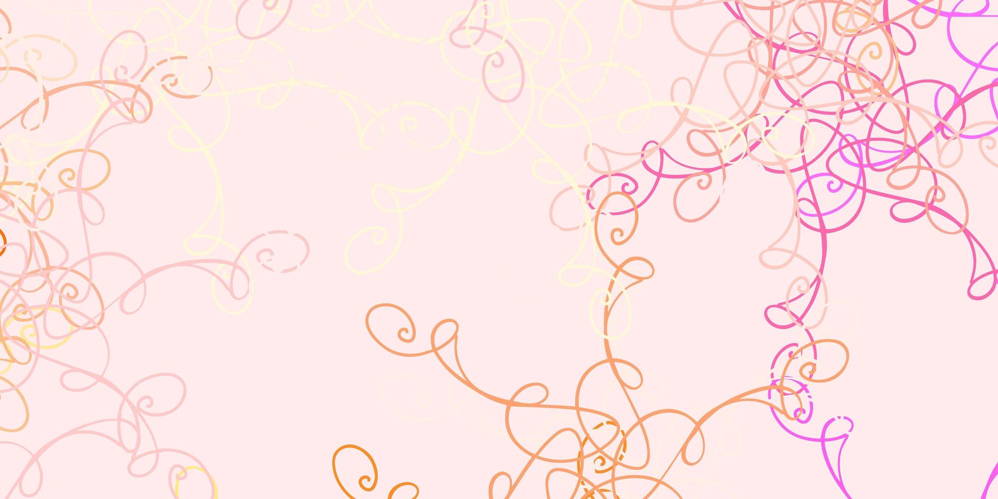 Light Pink, Yellow vector layout with circular arc.