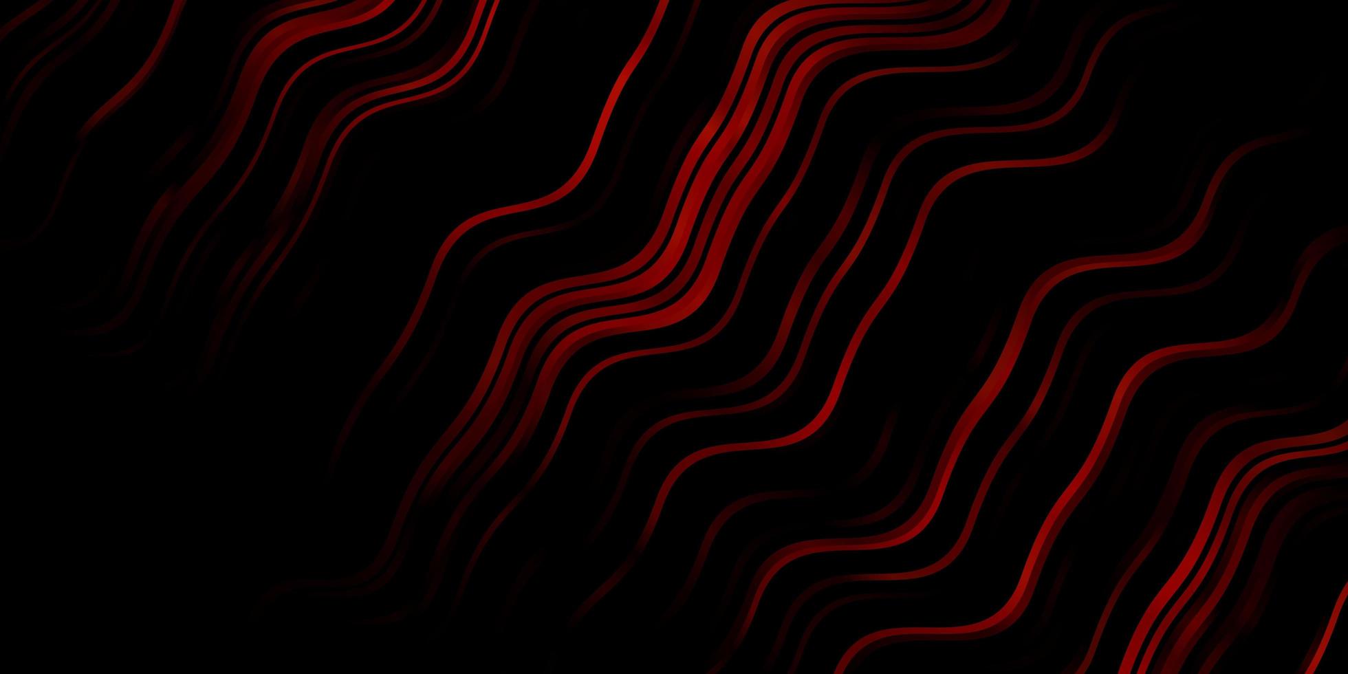 Dark Red vector pattern with curved lines.